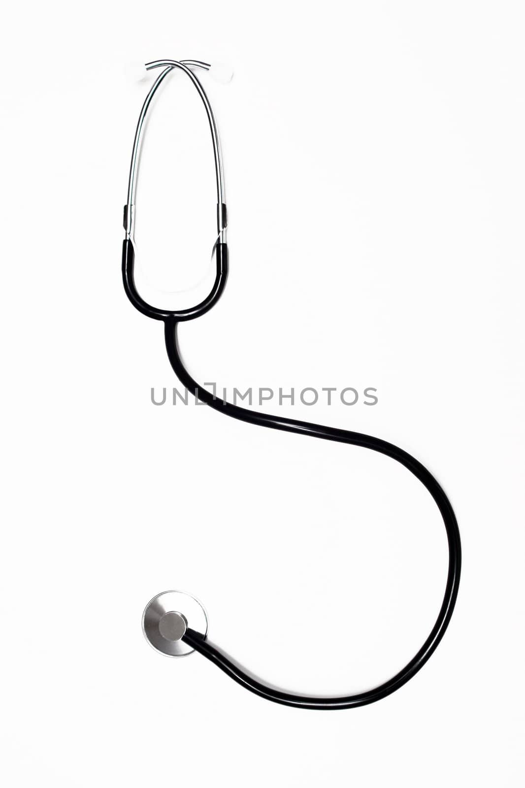 Stethoscope on the white background
