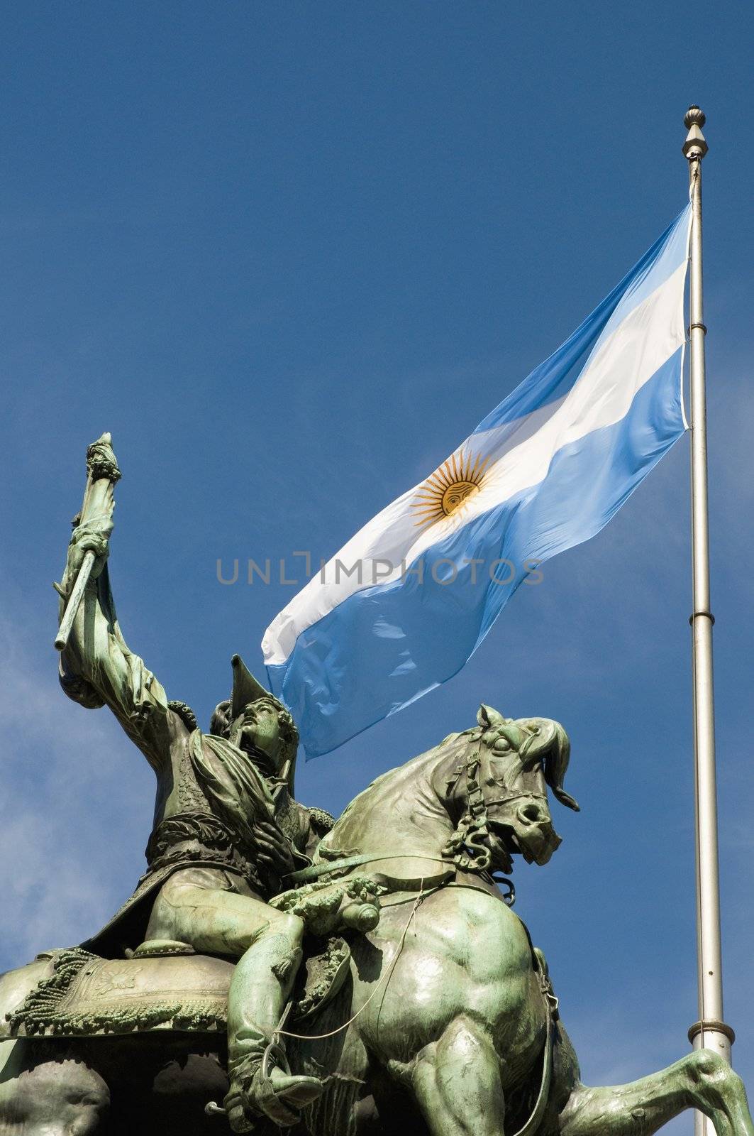 Monument of Manuel Belgrano, the creator of the argentinian flag.