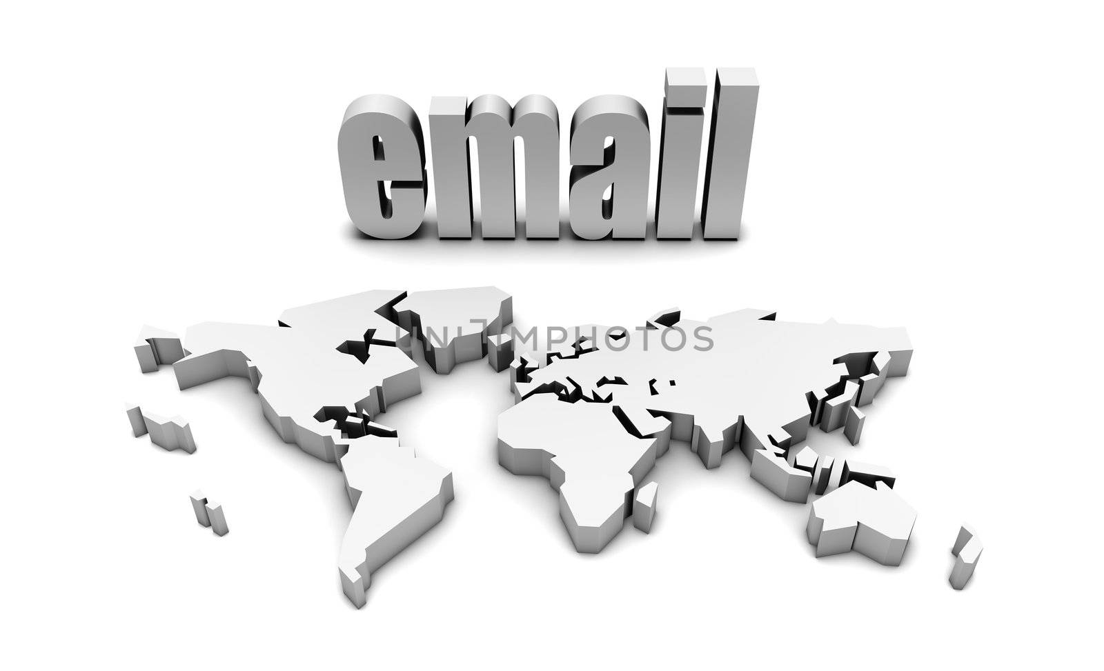 Email Corporate Concept in 3d Futuristic Art