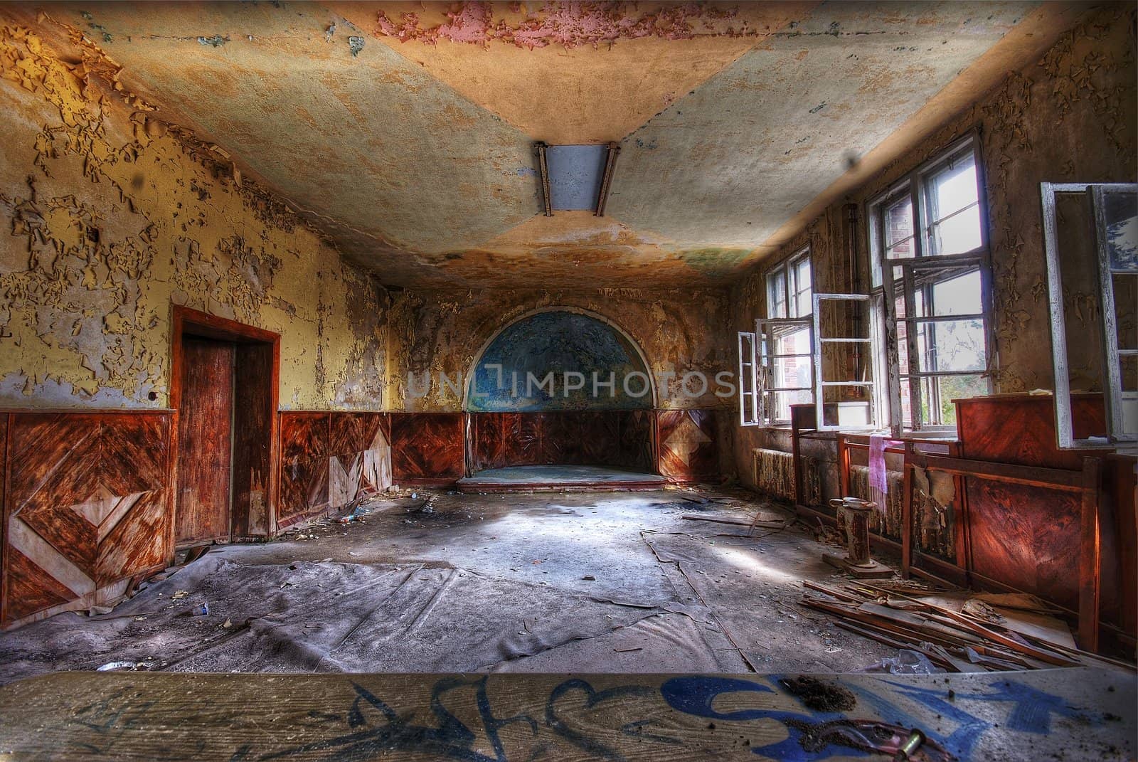 looking inside an abandoned room in a ruin