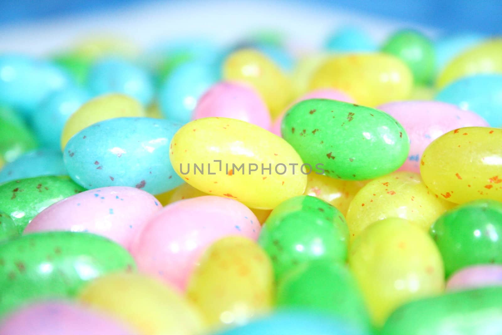 Close up of the colorful jelly beans. 