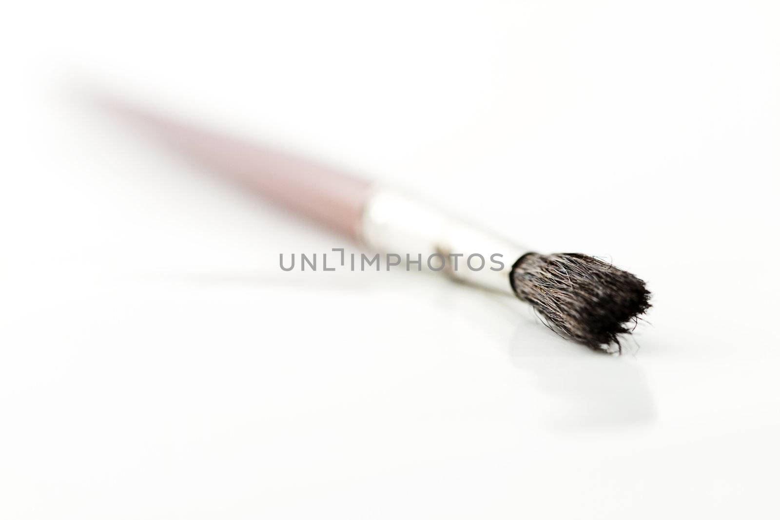 one brush on white background