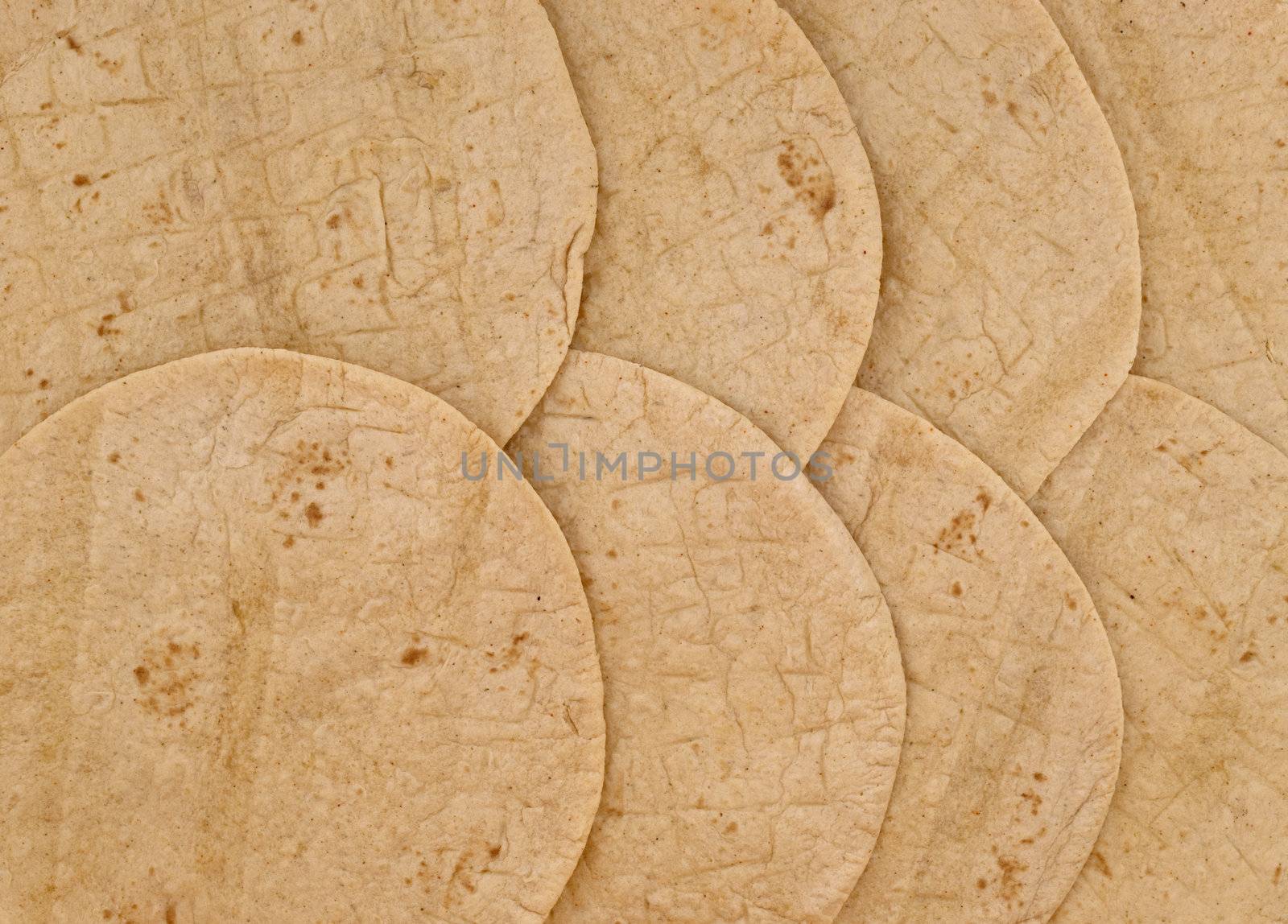 texture and pattern of overlapping wheat flour tortillas