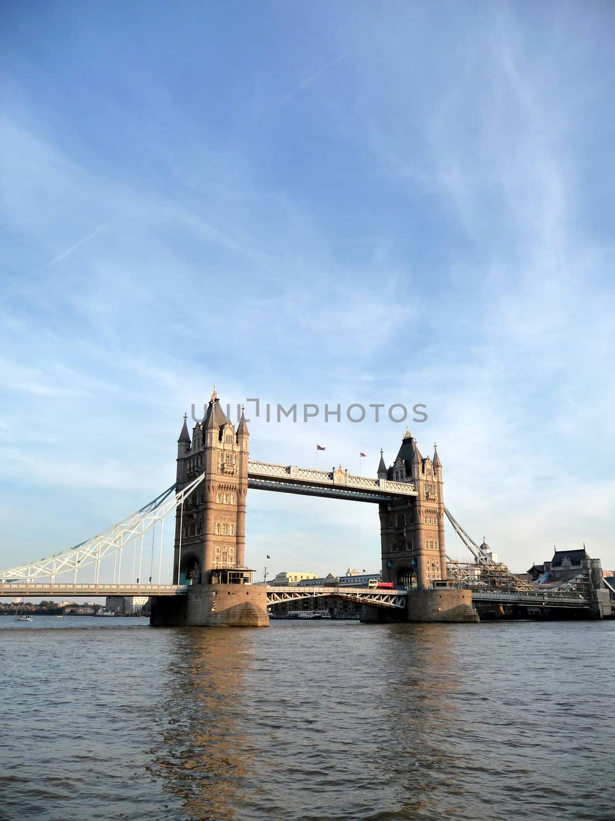 A view of Tower Bridge and the River Thames.