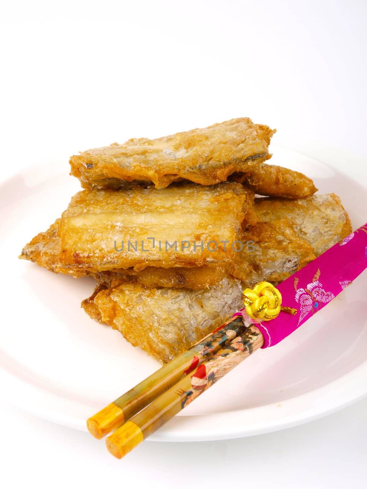 Fresh fried Conger fish