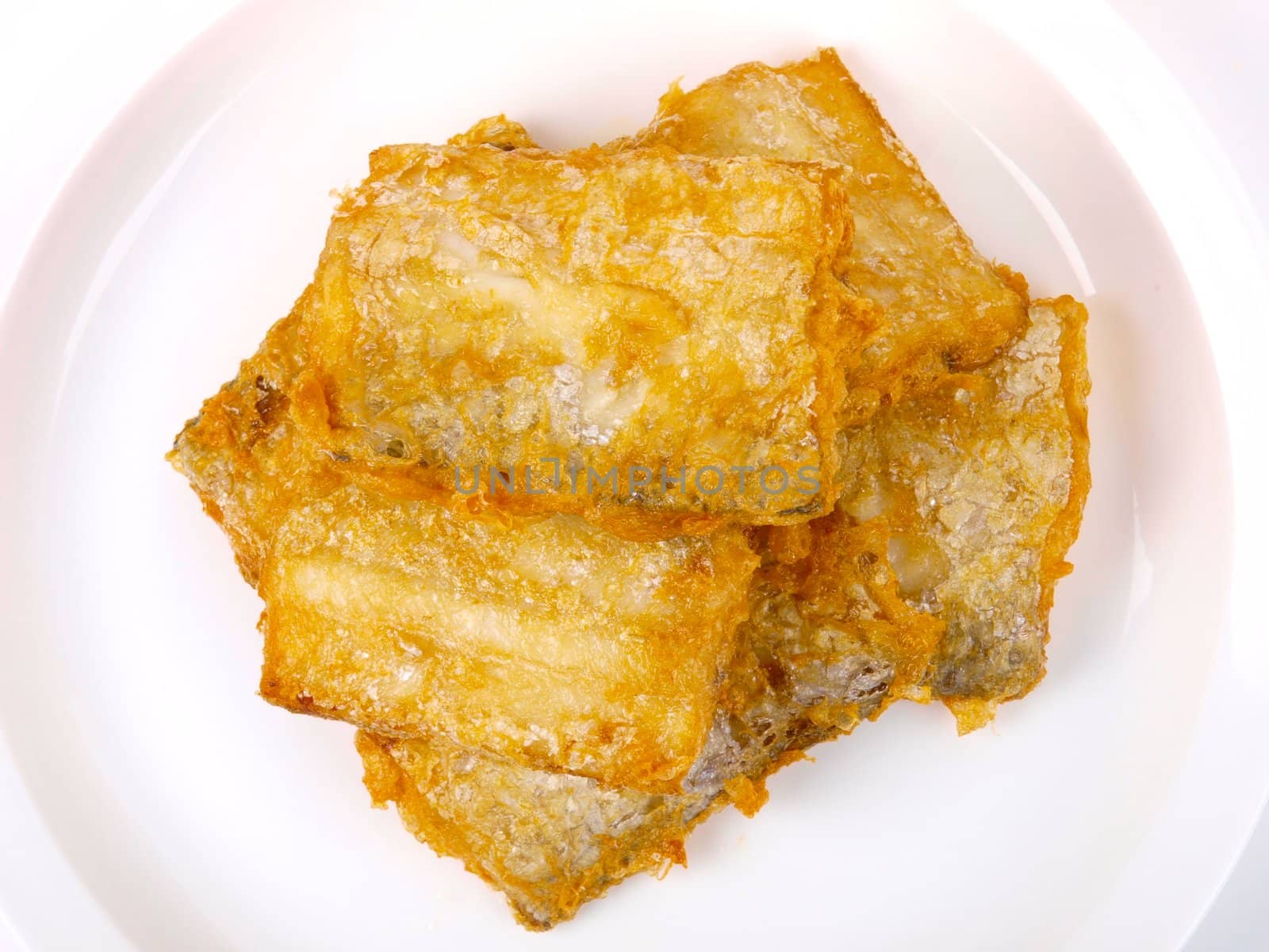 Fresh fried Conger fish