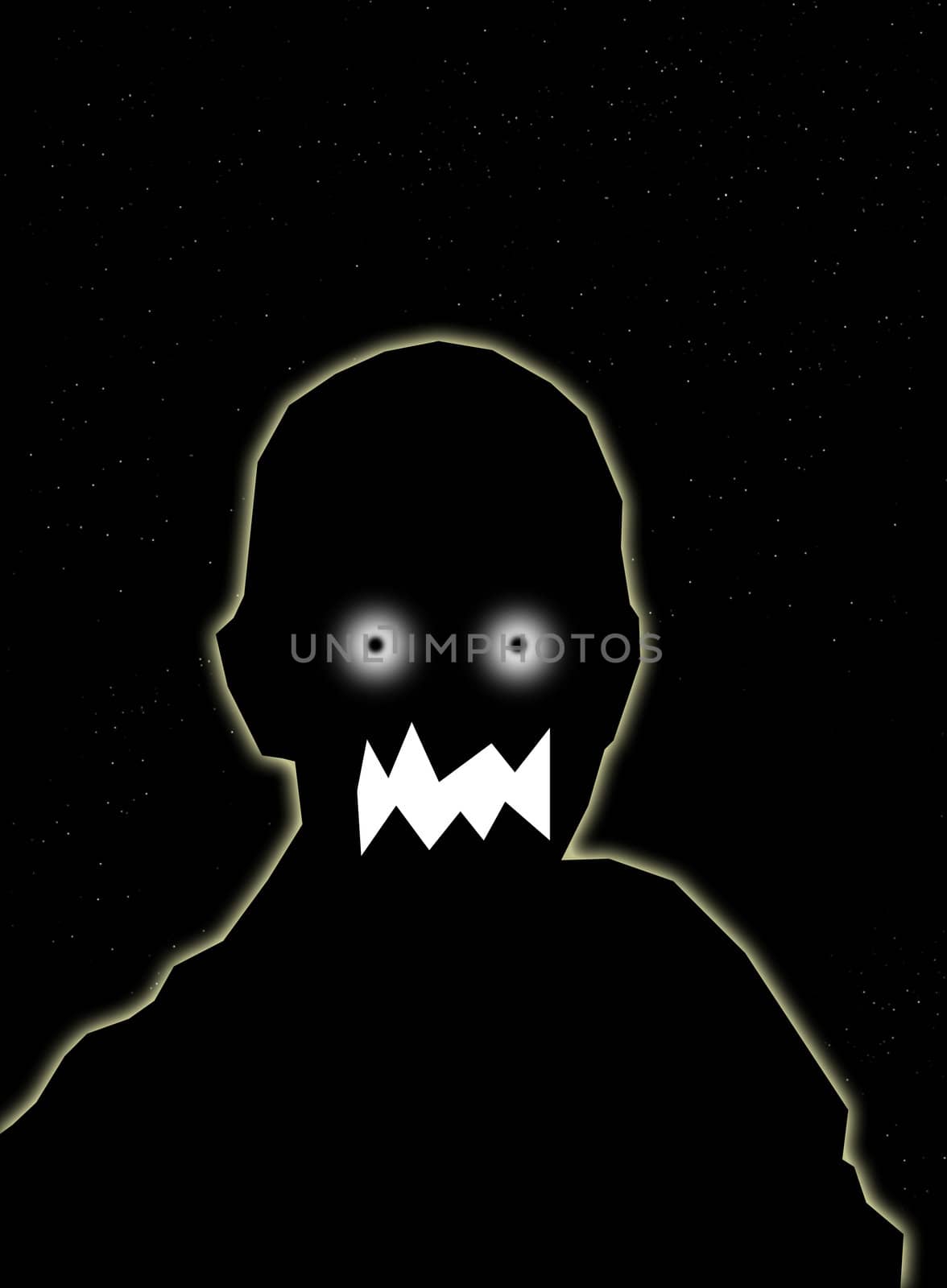 A simple representation of a sinister nightmare, might be good for Halloween.
