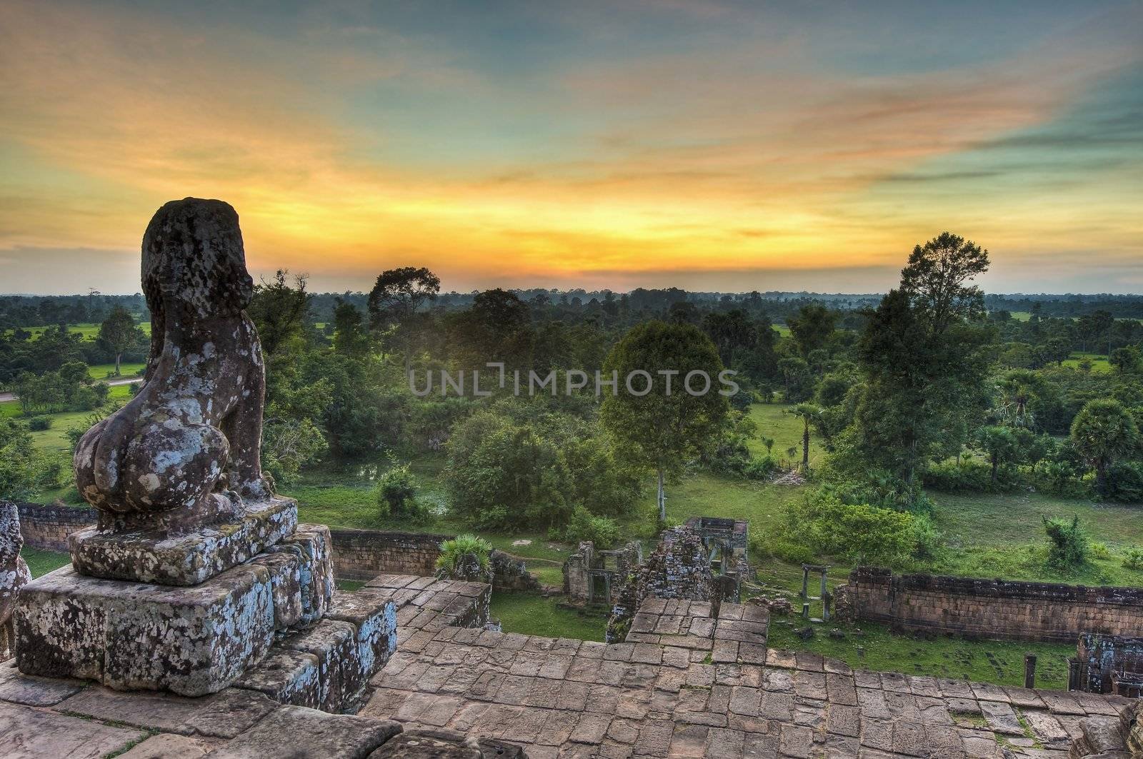 Sunset at Prasat Pre Roup within Angkor temples