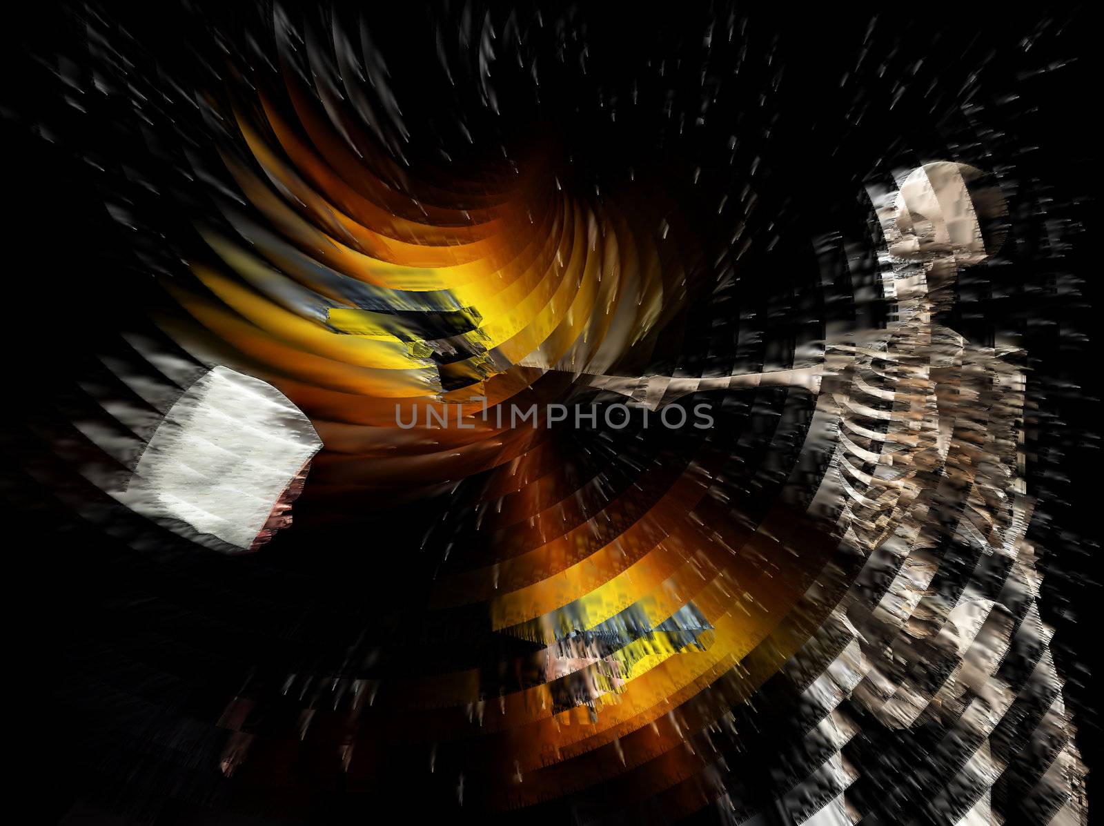 A conceptual abstract image showing that gun crime can lead to death.