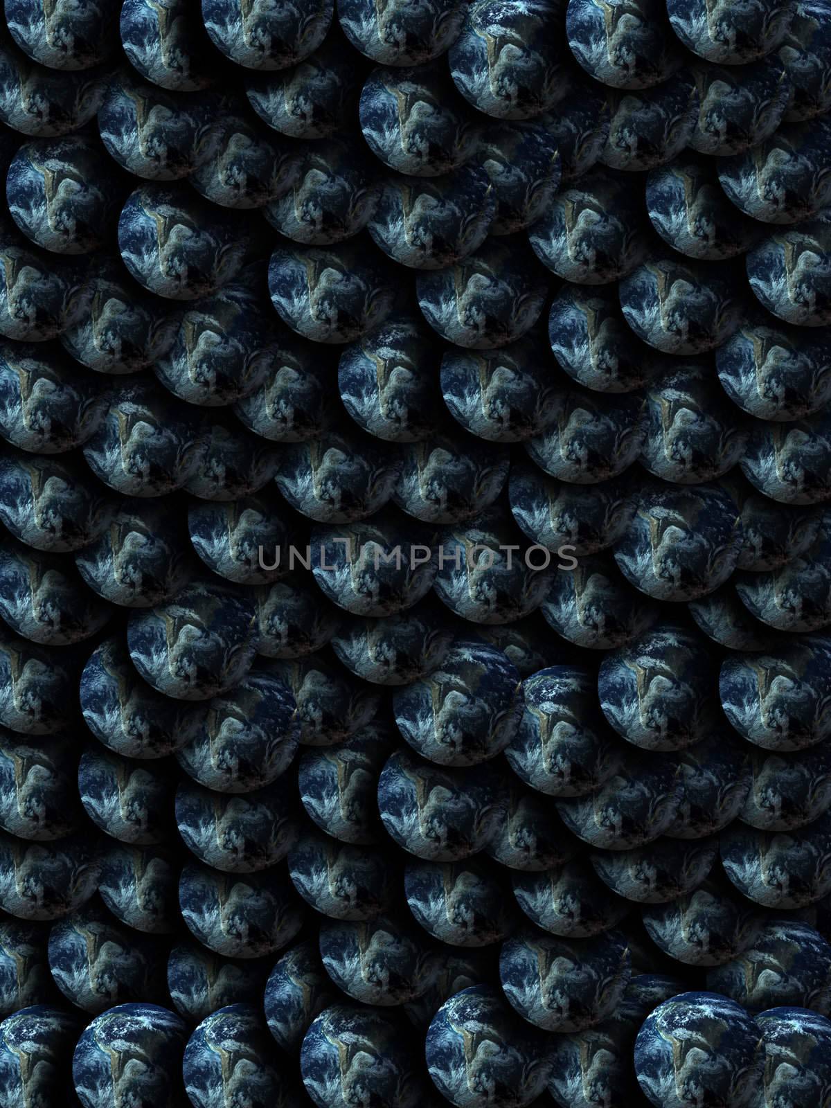 A background image made out of lots of Earths.