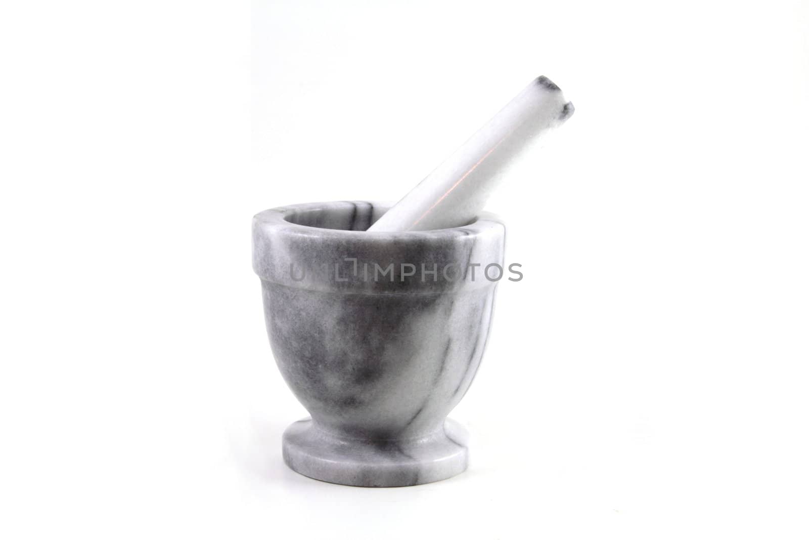 A Pharmacist Pestle and Mortar isolated on white.