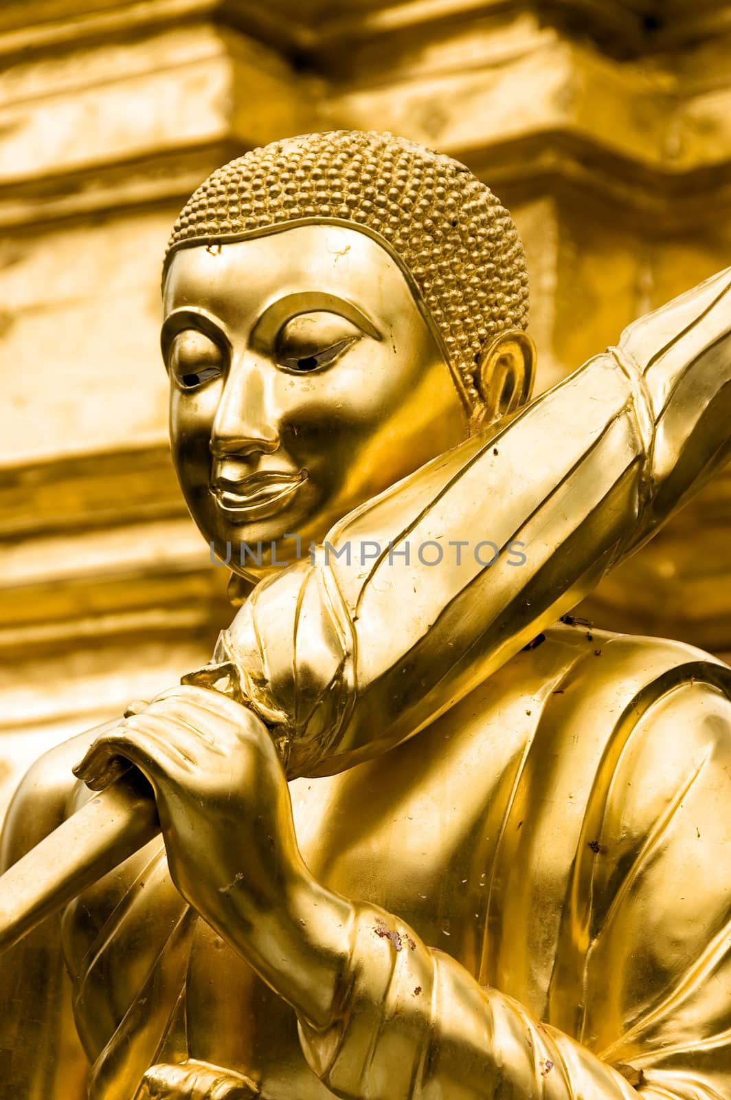 golden buddha statue by jsompinm