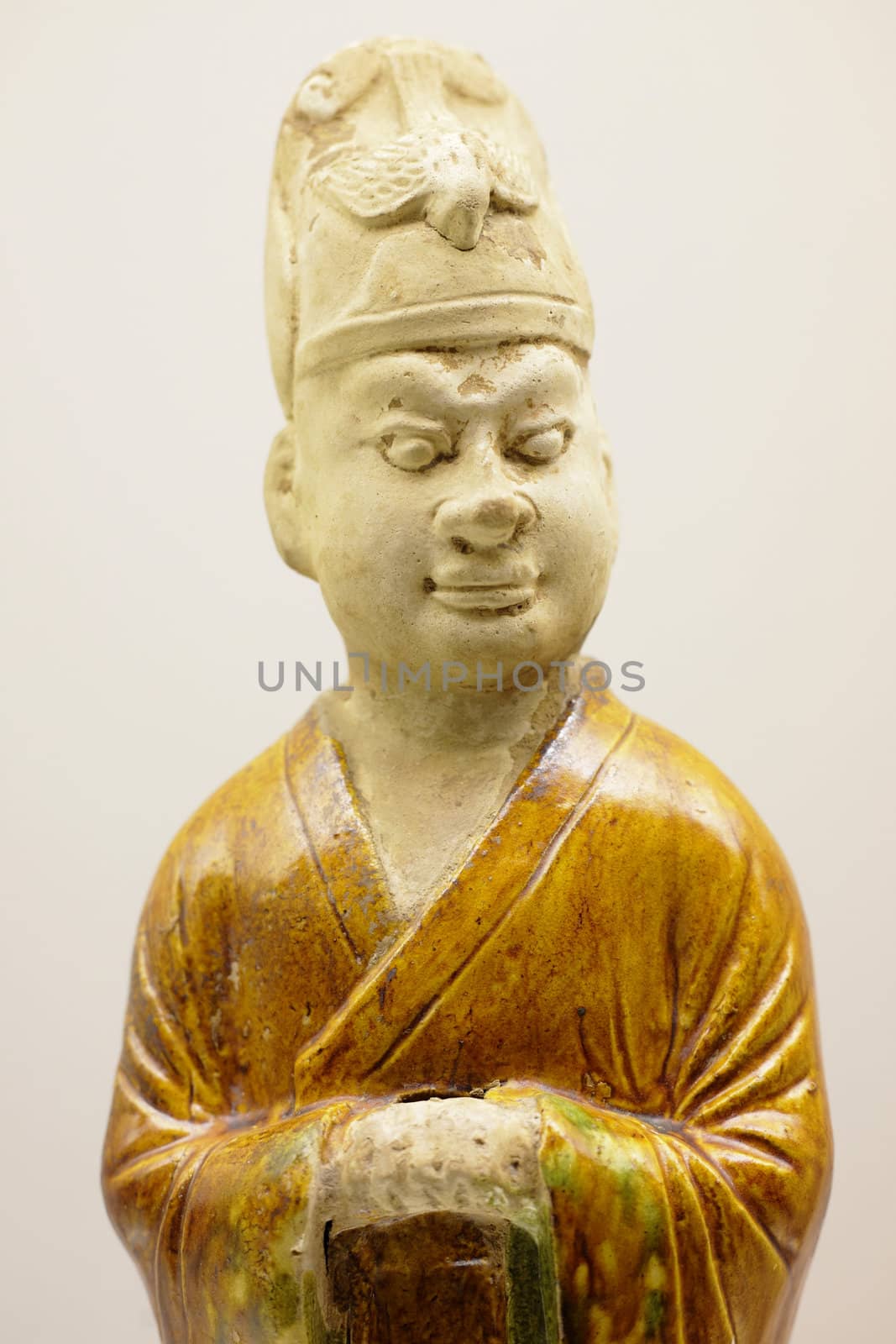figure of an official in sancai glaze, China, Tang dynasty