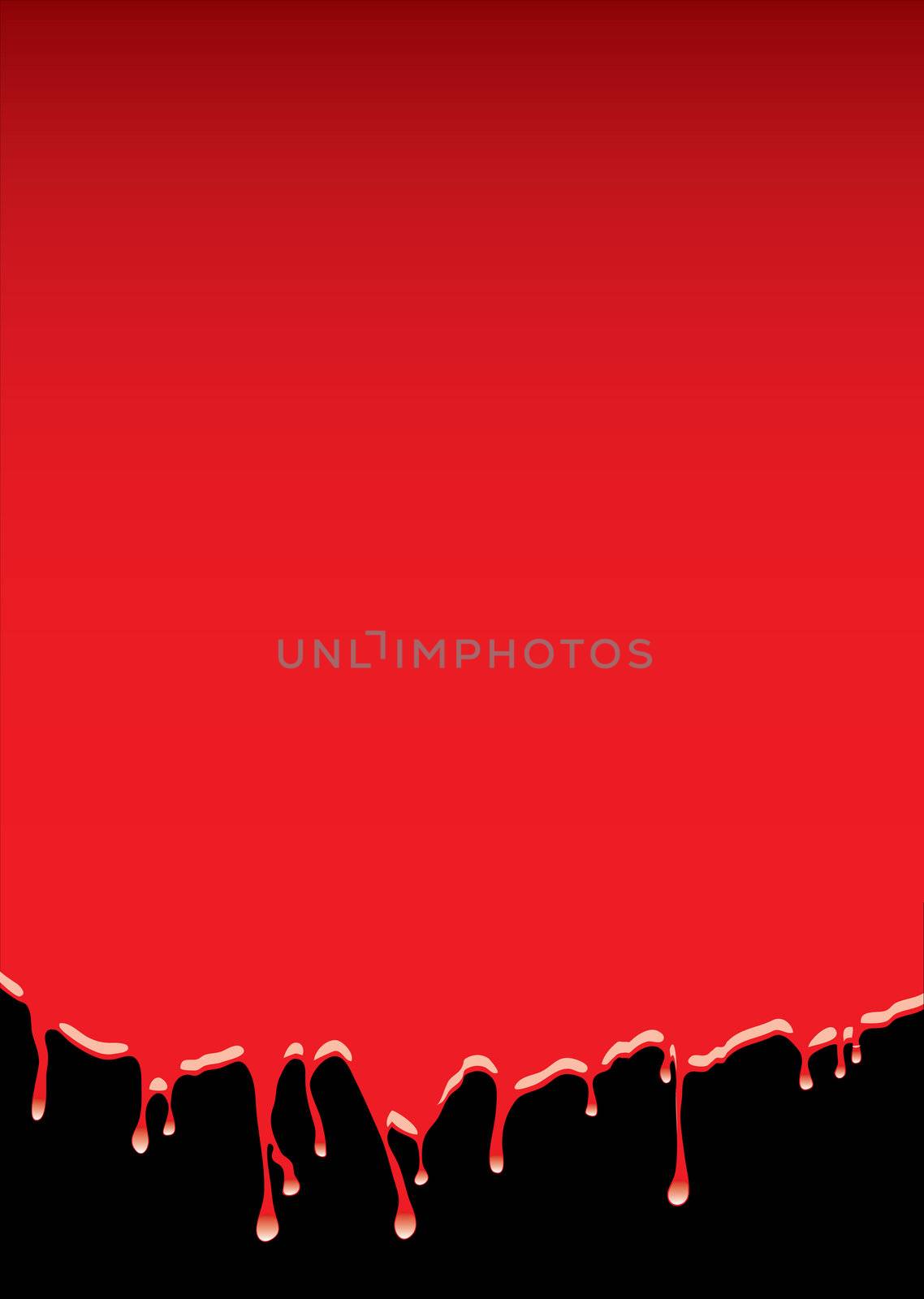 Abstract red blood background with dribble effect and room for text