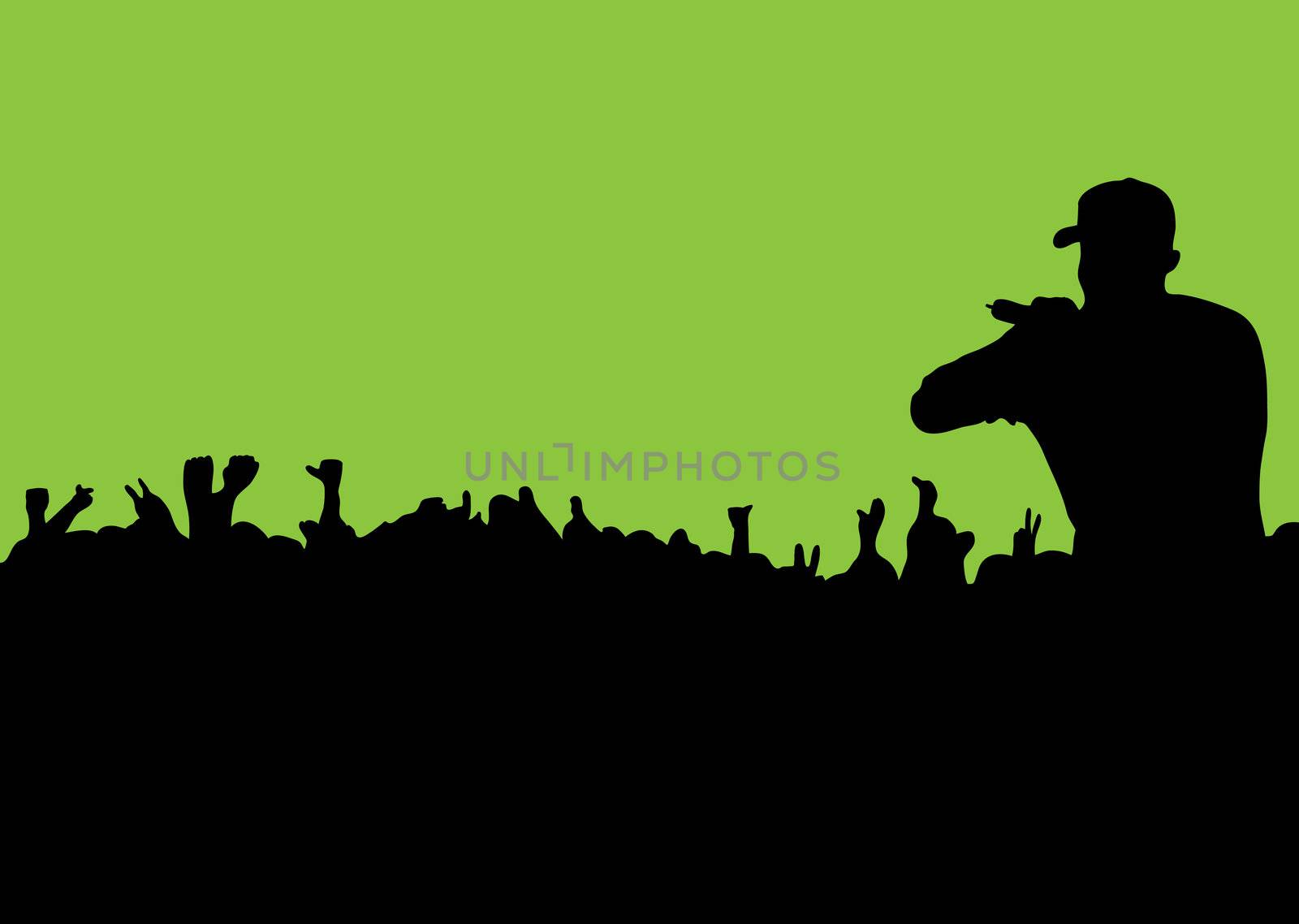Silhouette Concert crowd by nicemonkey