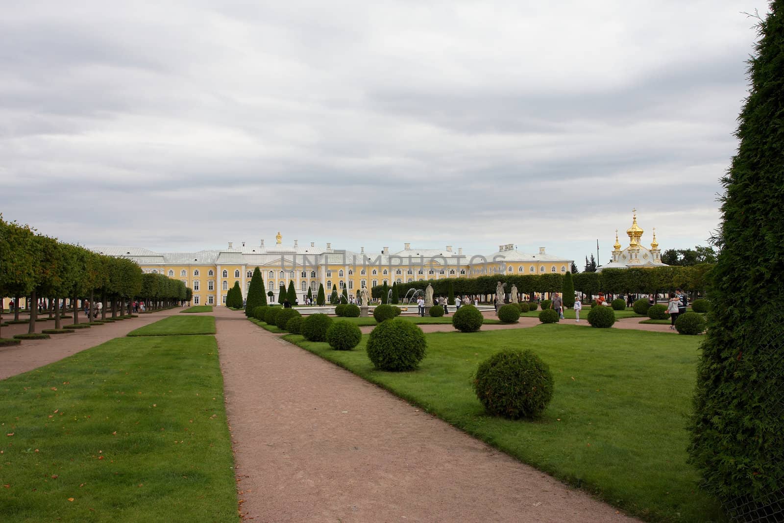 Garden of Peterhof, Petersburg, Russia. 