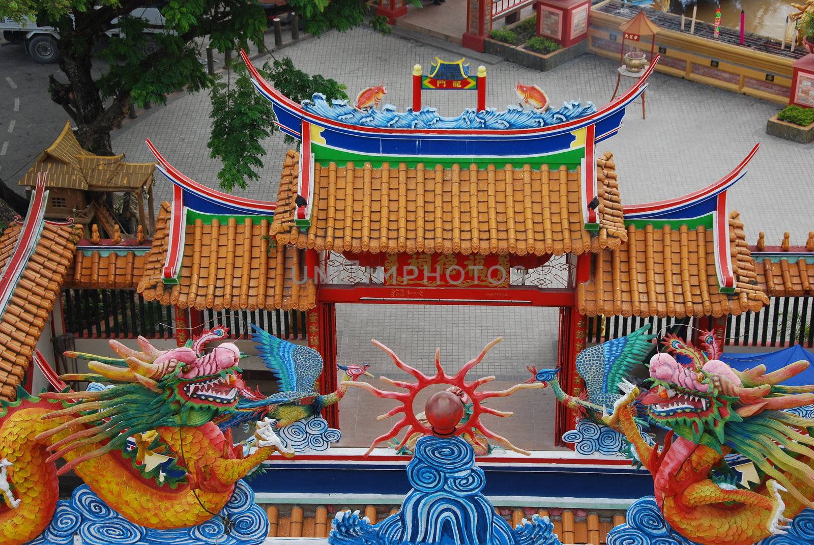 View of a Chinese temple