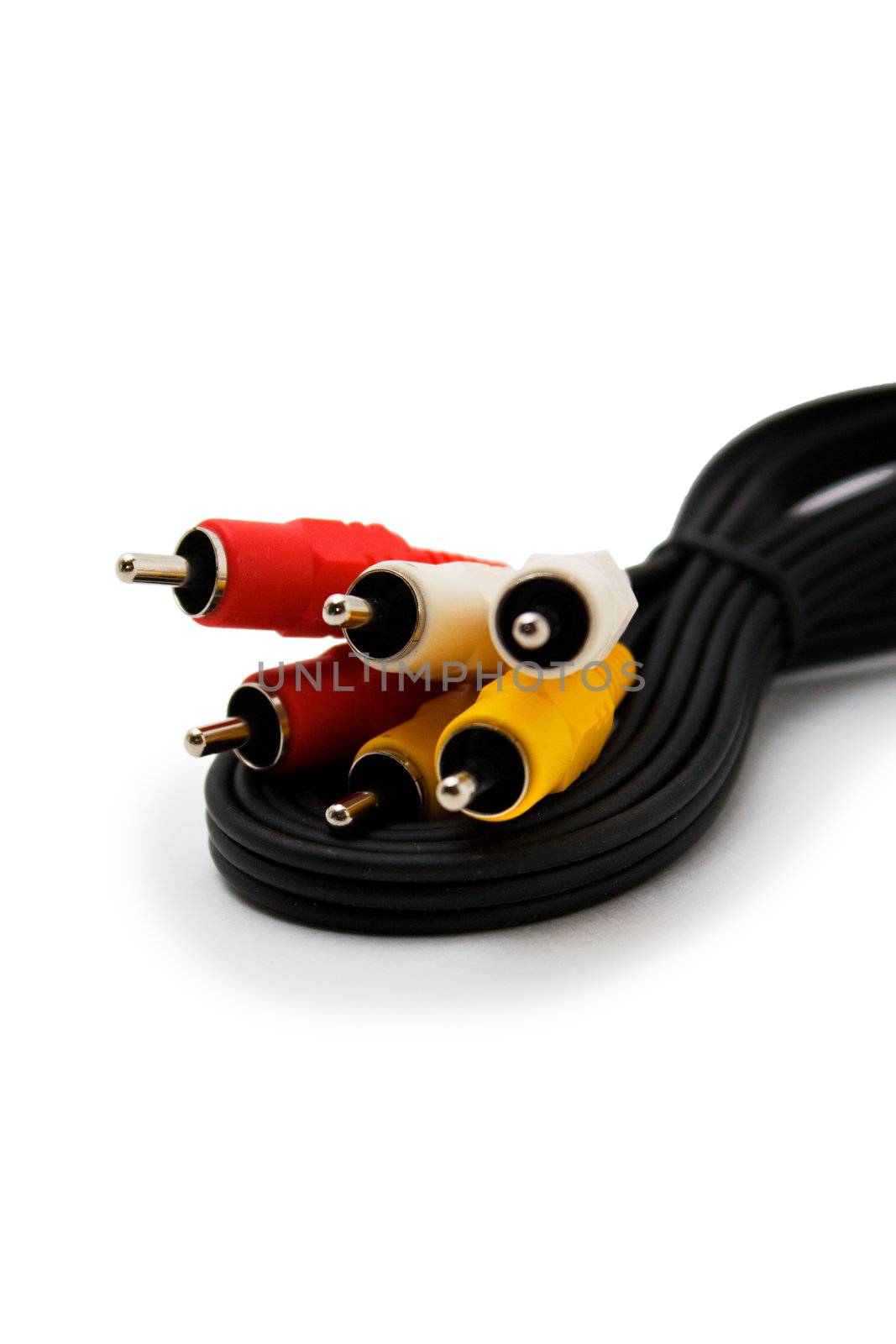 Cable transition isolated on a white background