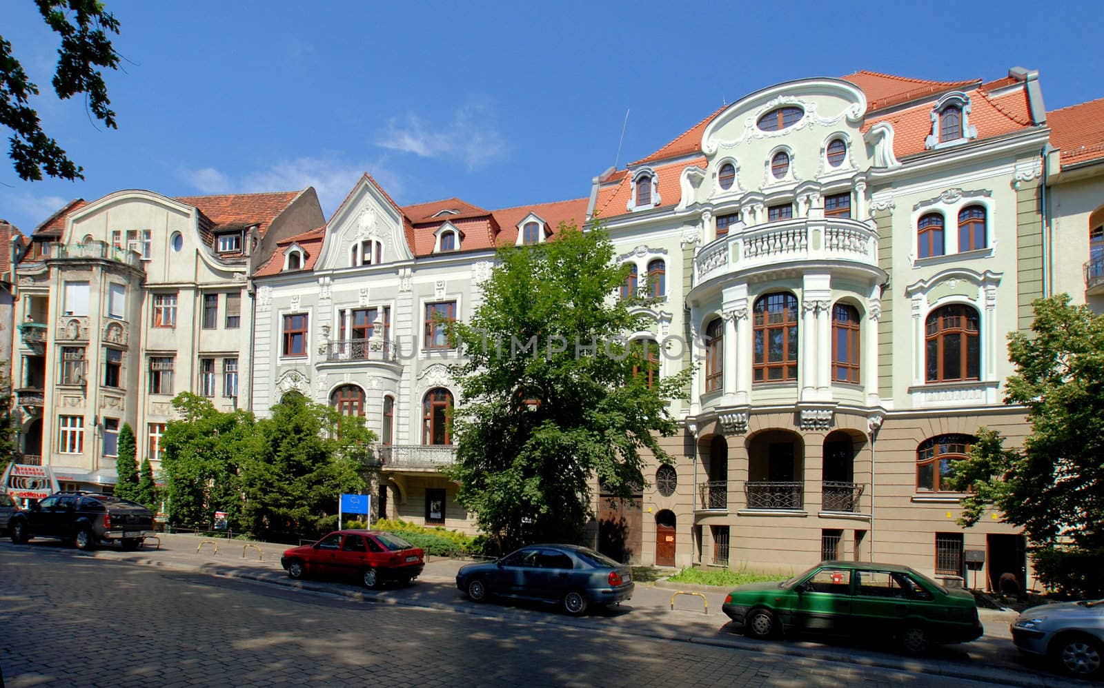Houses of Wroclaw, ul. Silesian insurgents in Wroclaw. Rondo. Poland