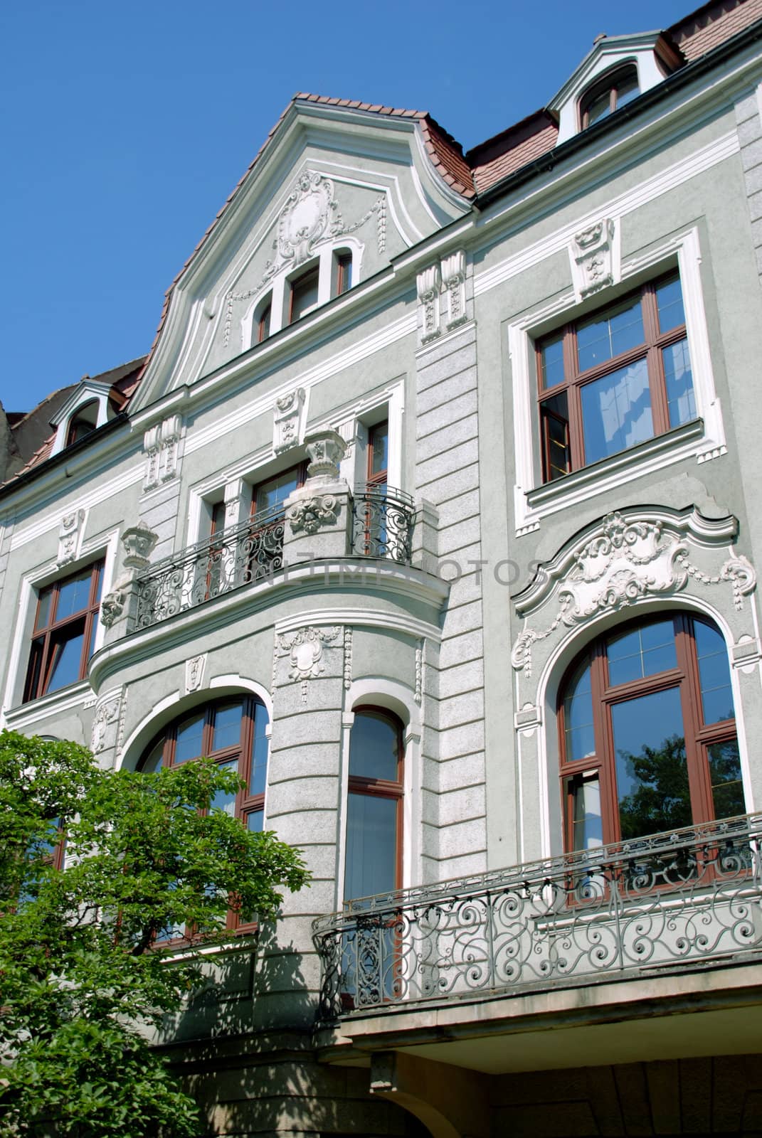 Houses of Wroclaw, ul. Silesian insurgents in Wroclaw. Rondo. Poland
