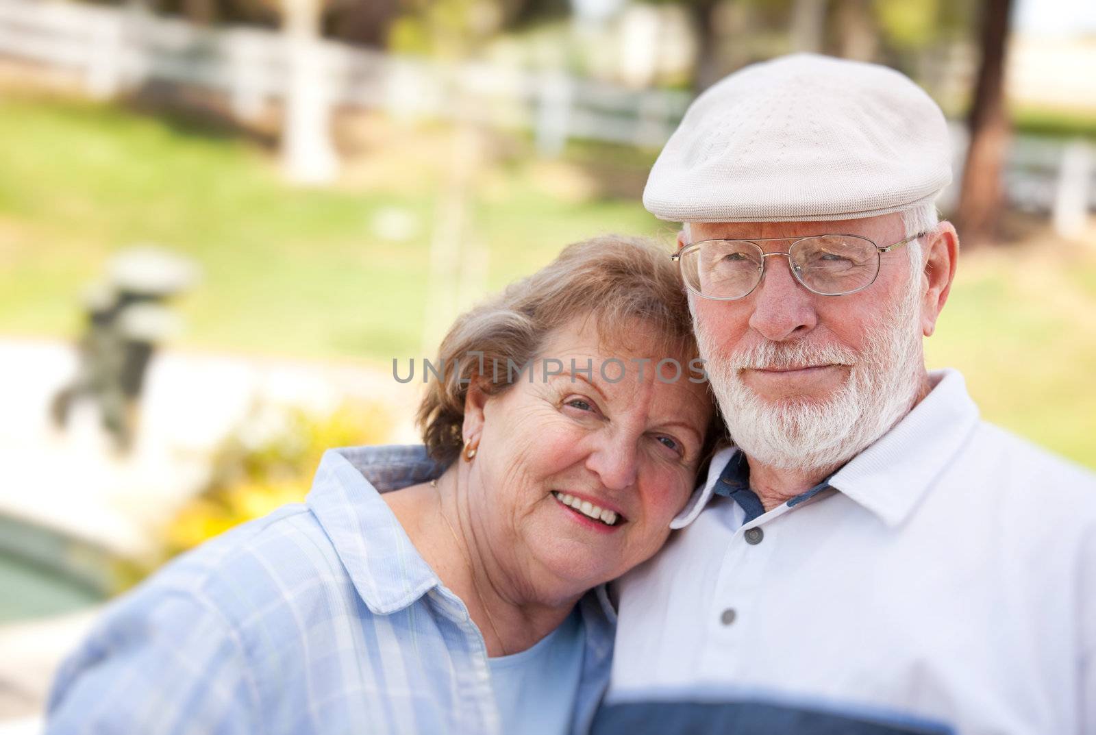 Happy Senior Couple in The Park by Feverpitched