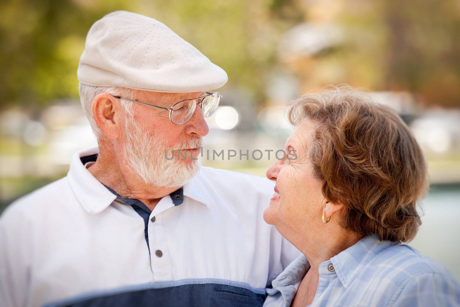 Happy Senior Couple Enjoying Each Other in The Park.