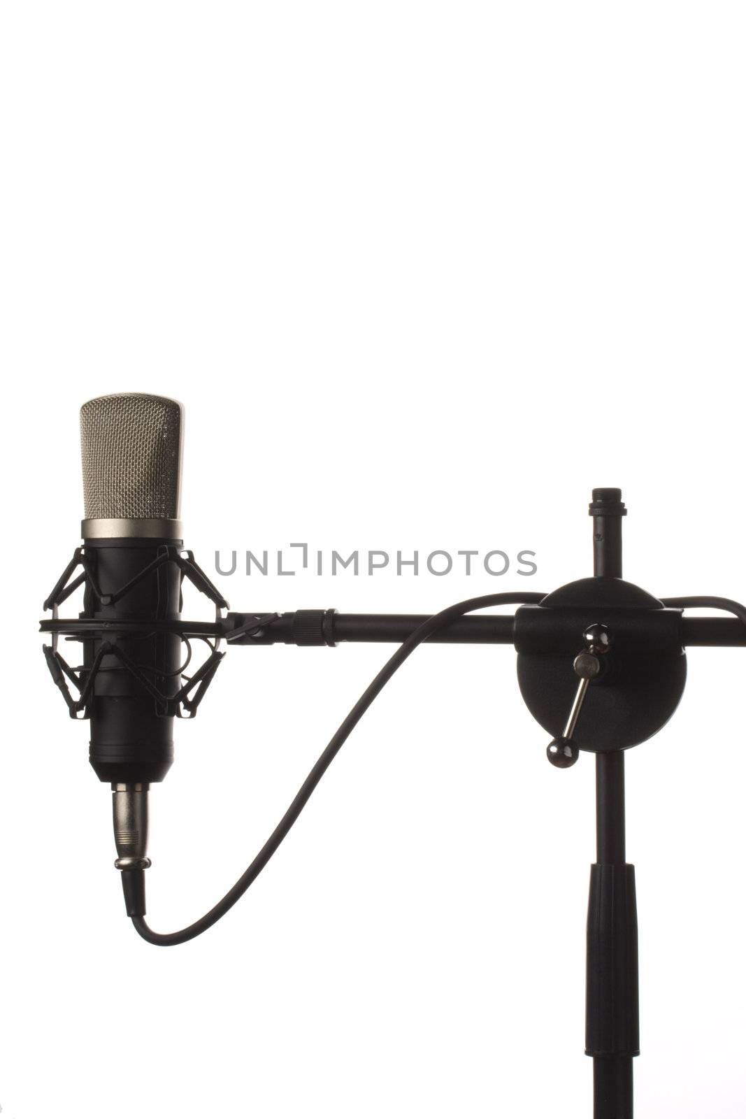 studio microphone on a stand