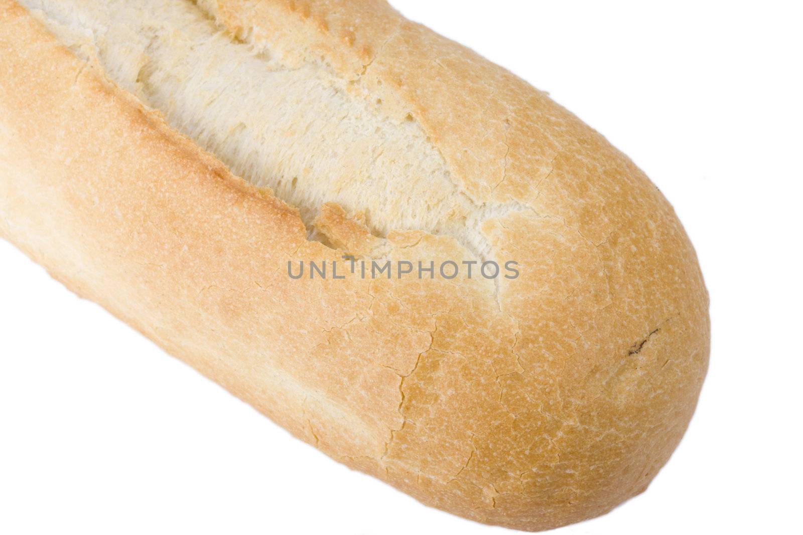 baguette bread isolated on white background