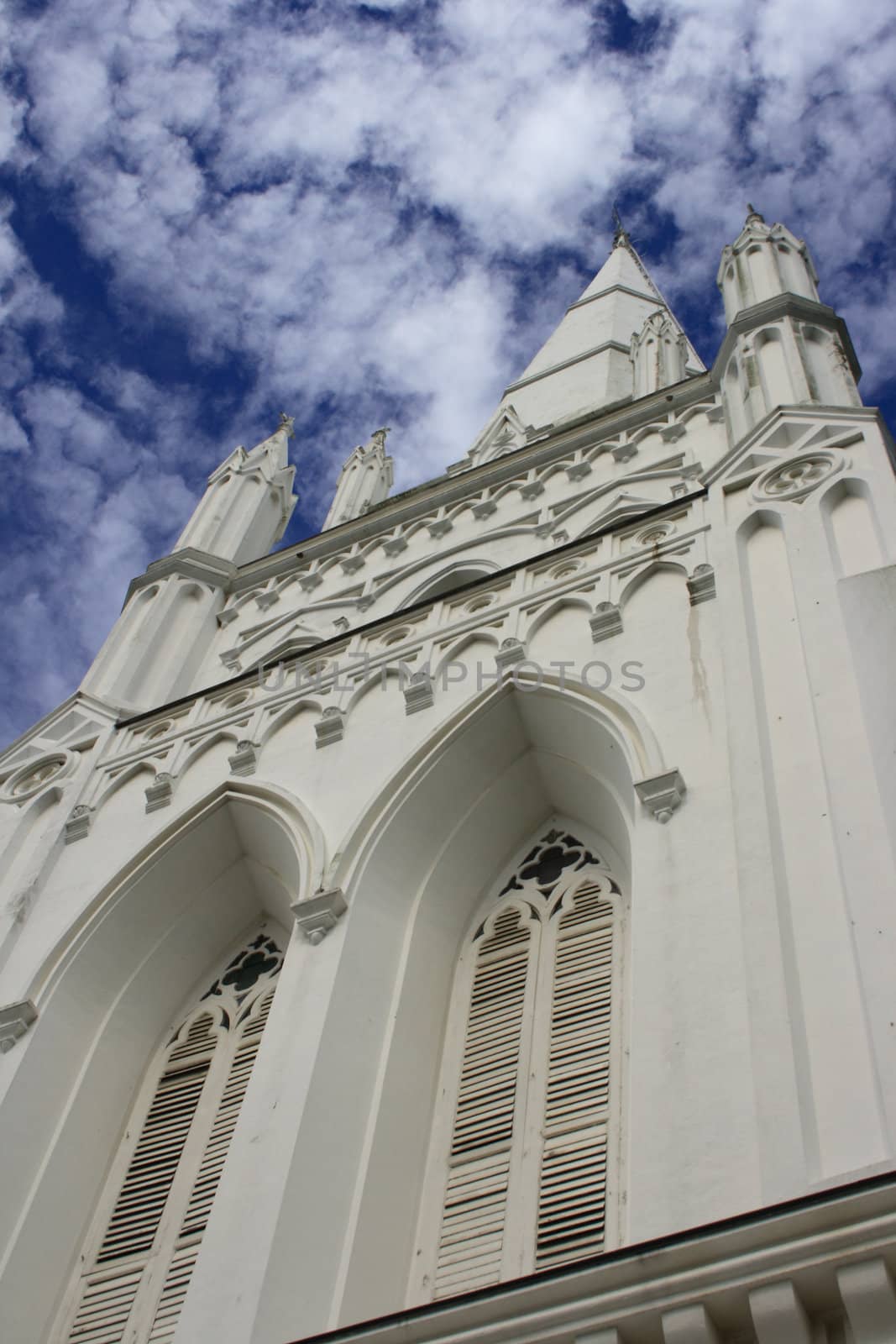 External view of St Andrew Cathedral in Singapore.