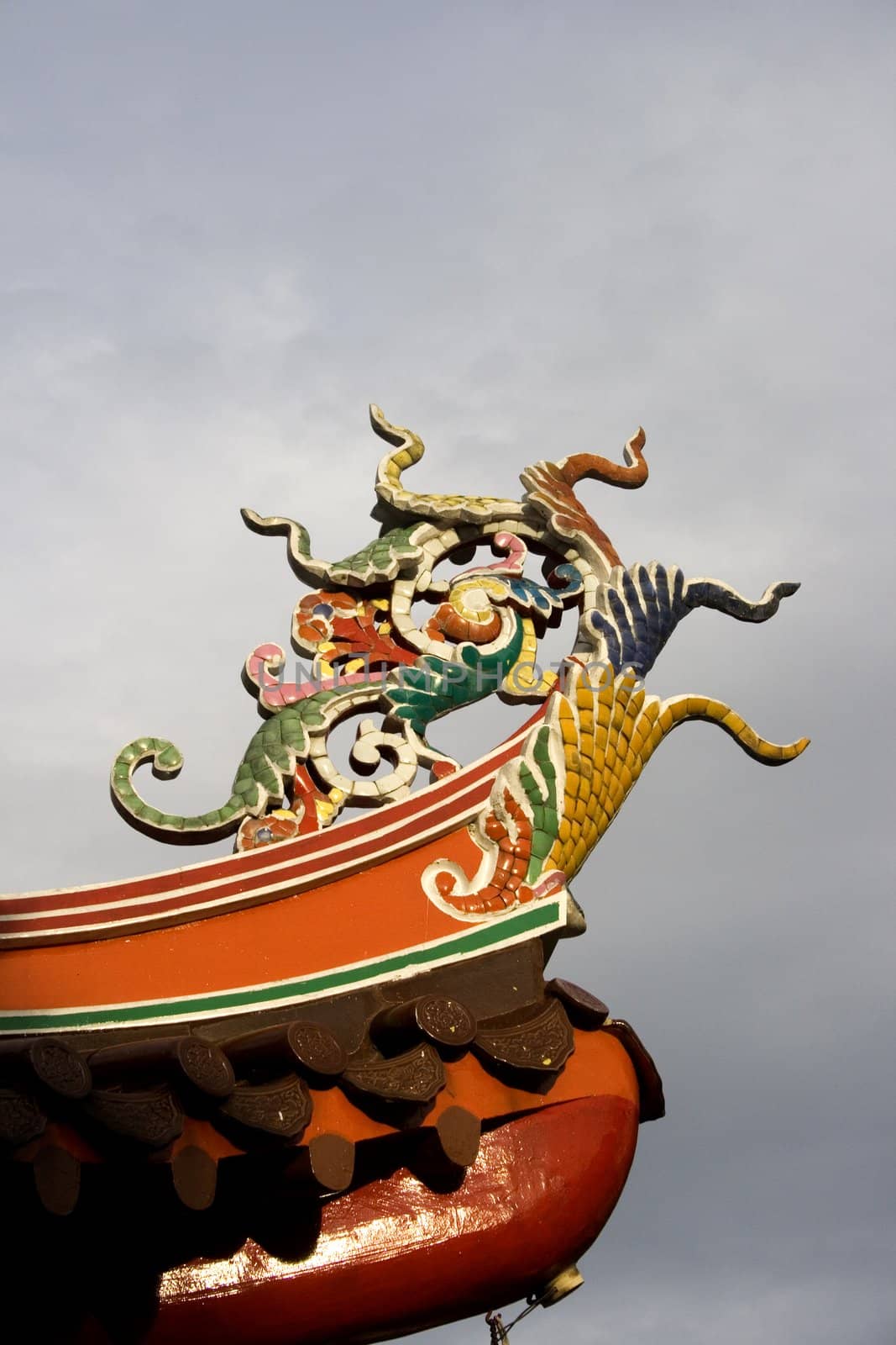 Roof top of Chinese temple