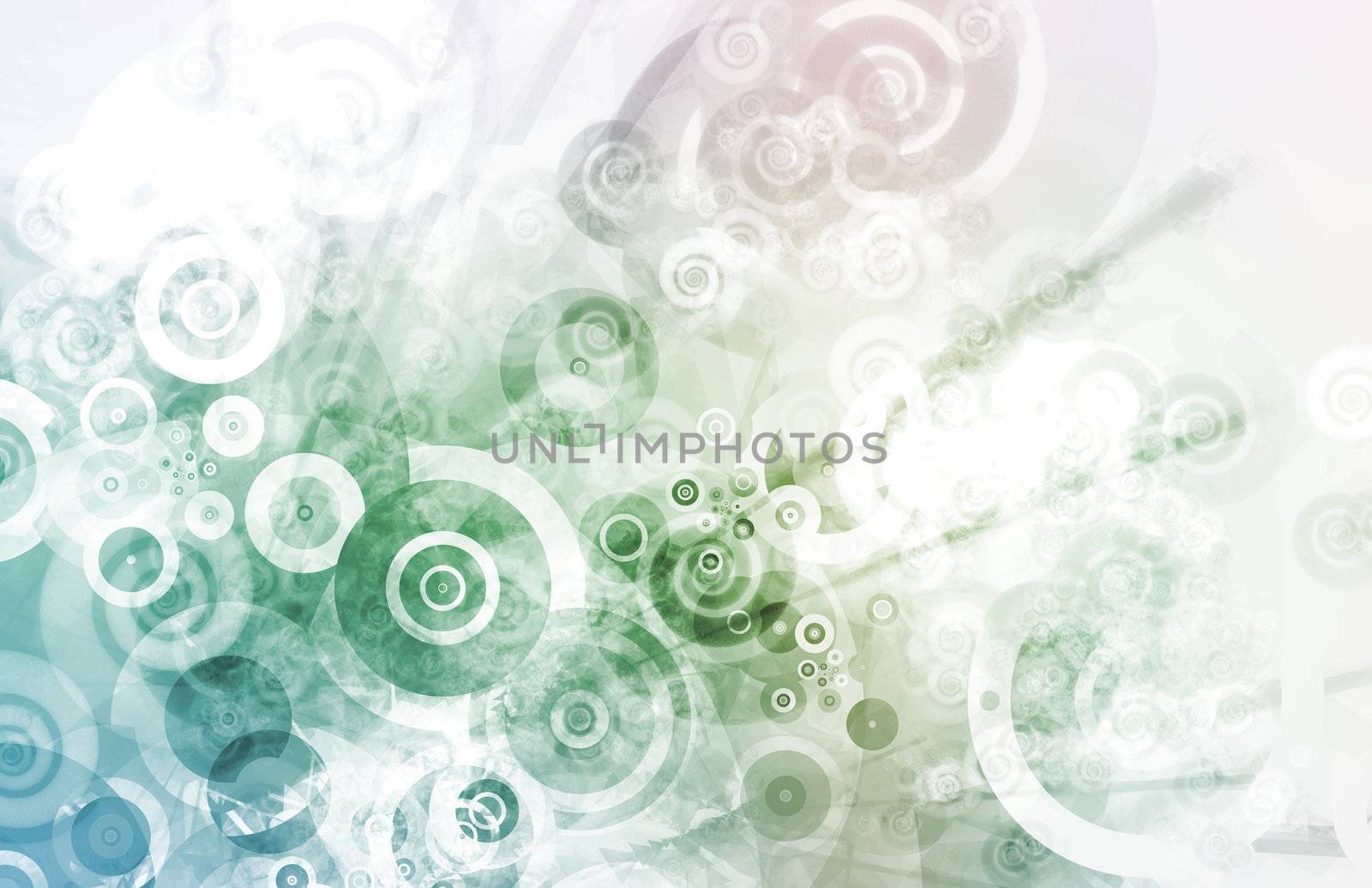 Modern Abstract Background with Many Circles Art