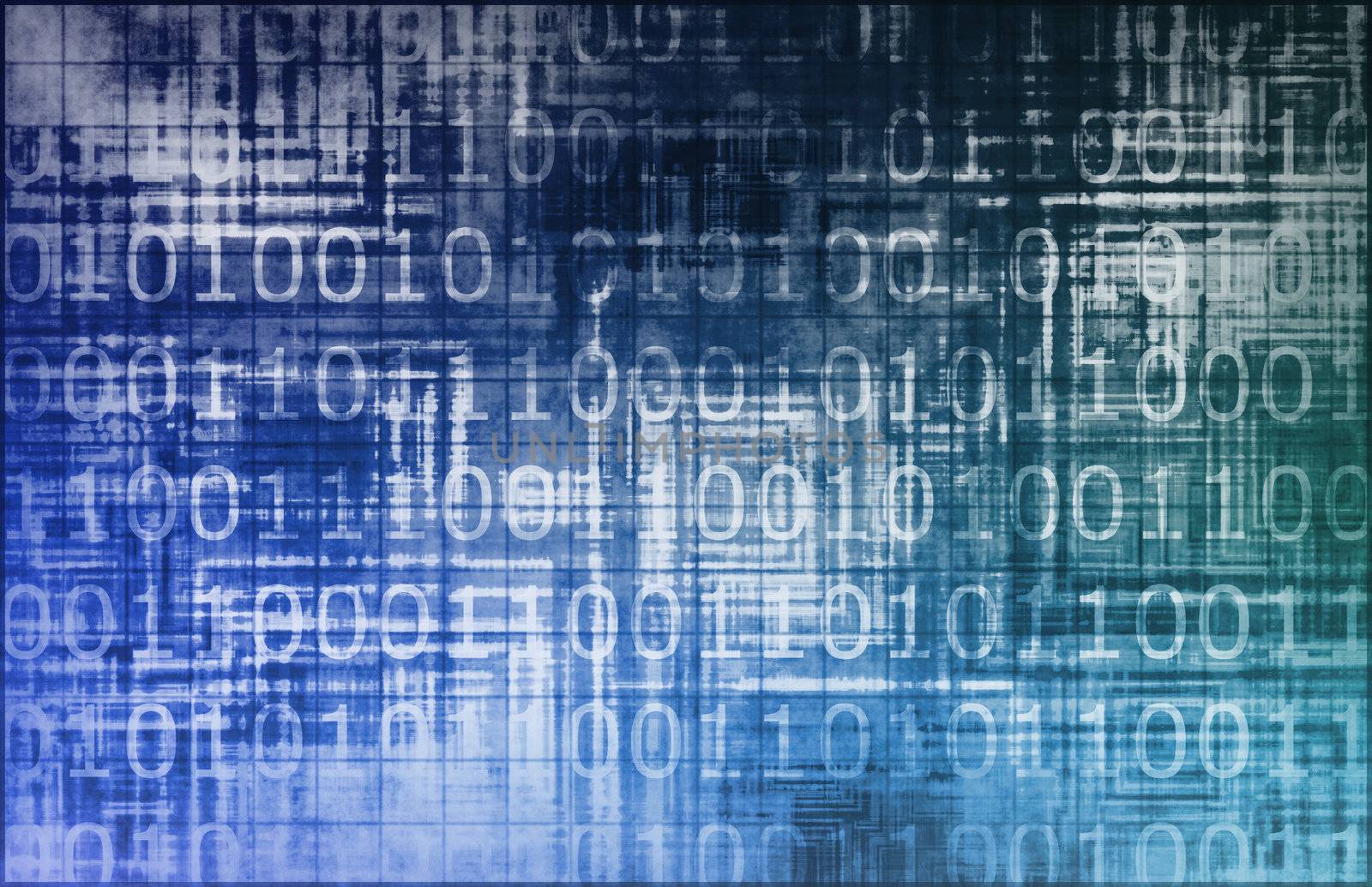 Blue Data Network Internet Tech Abstract Art