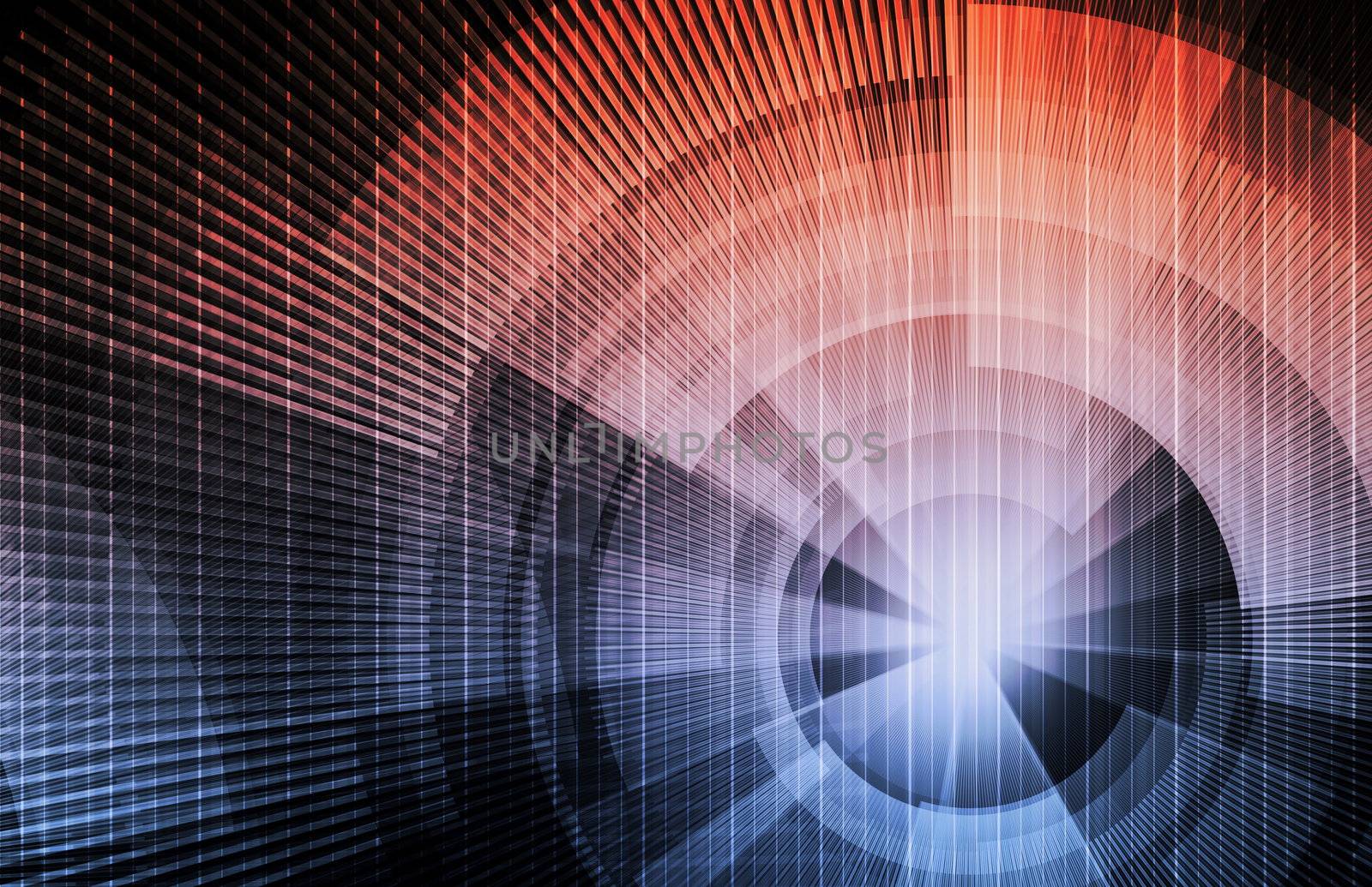 Modern Technology Code Illustration Lines as Art