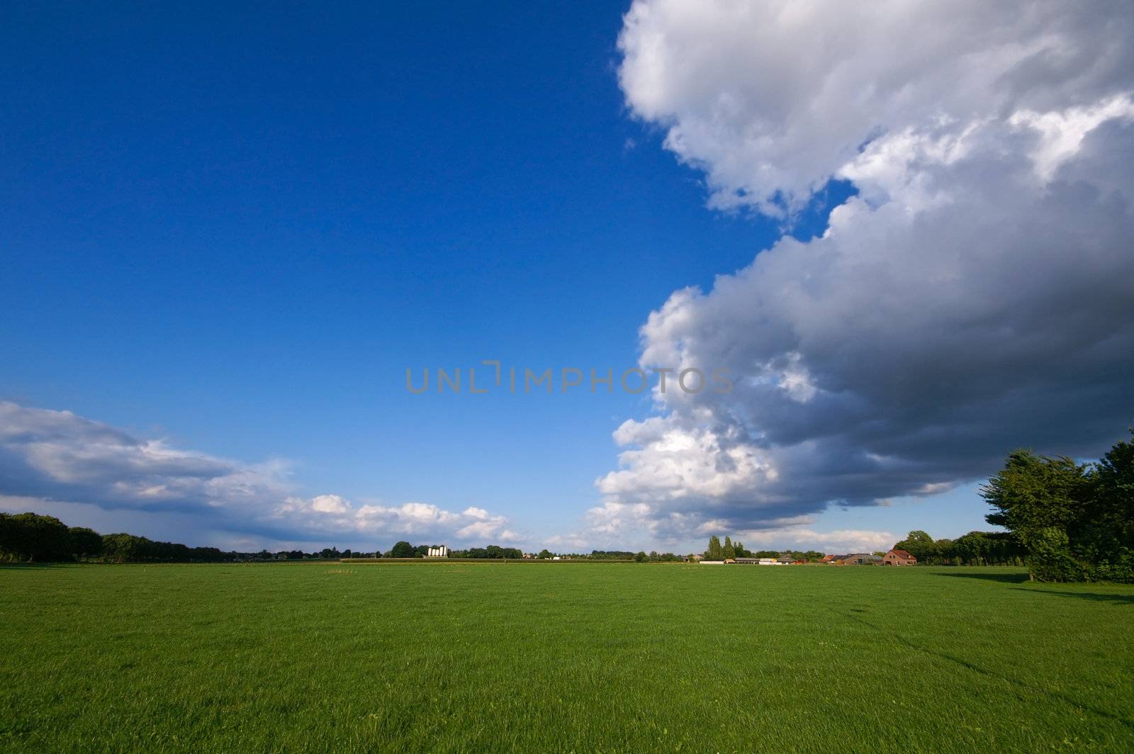 green pasture and thunder  by karinclaus