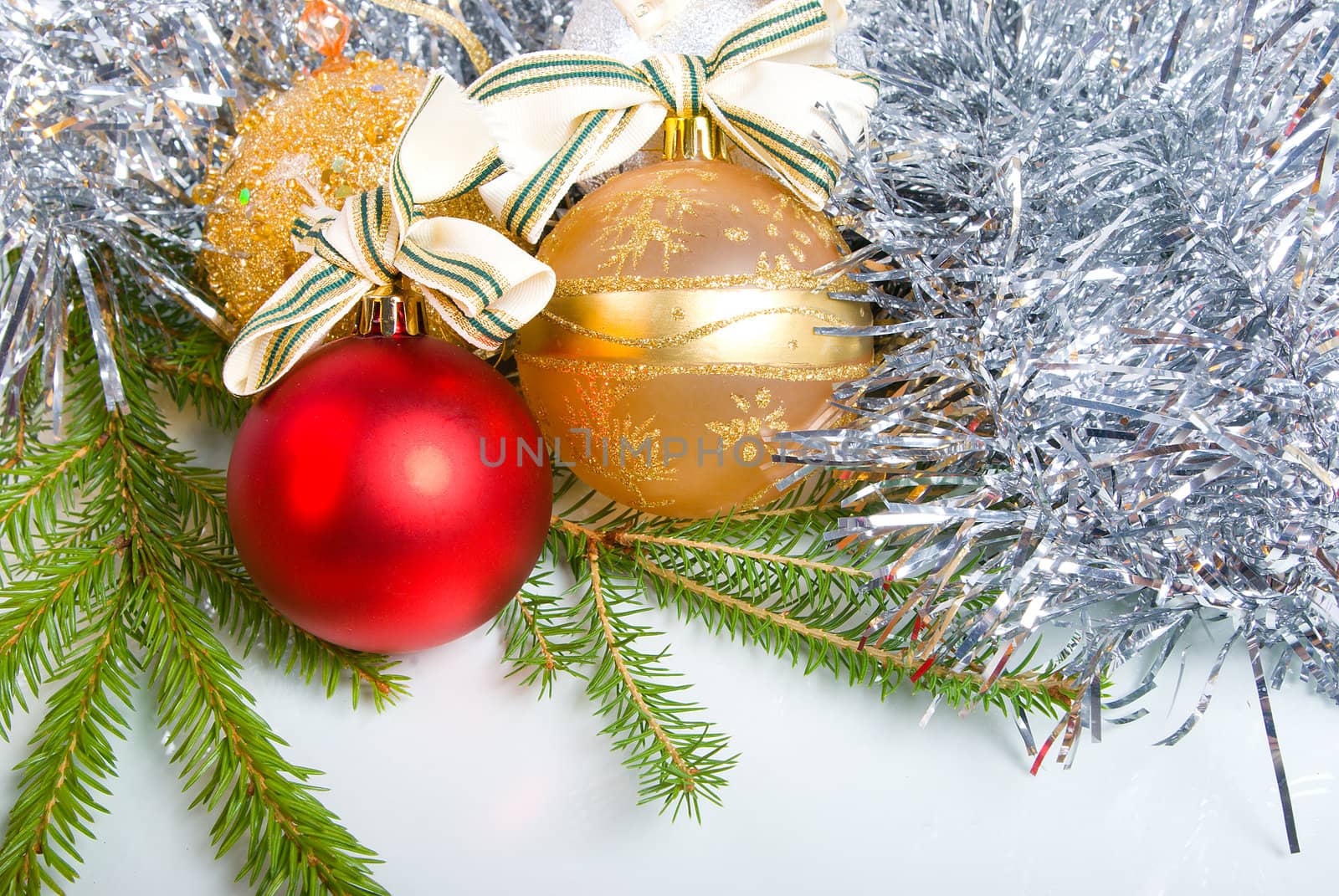 christmas tree decoration on white background
