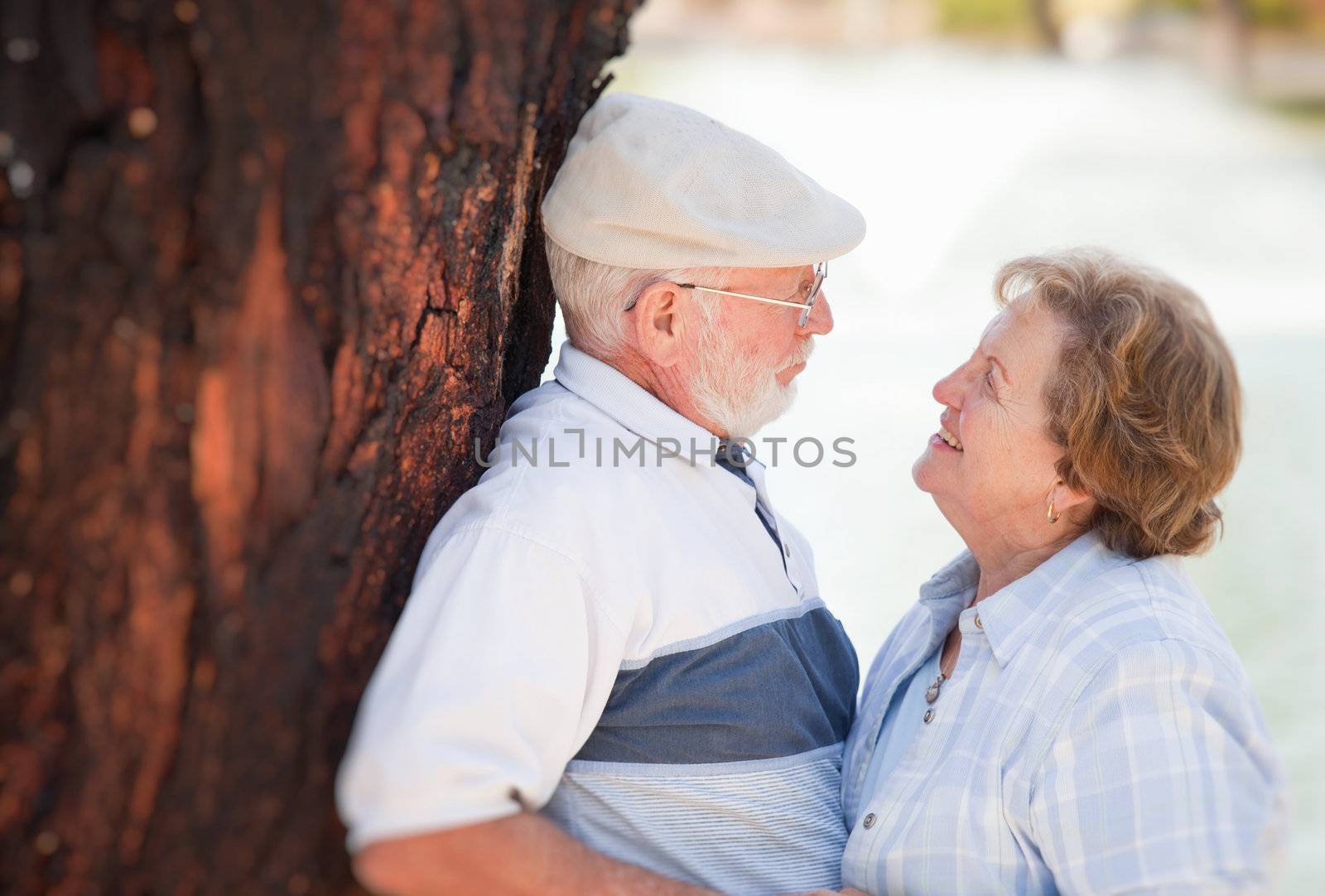 Happy Senior Couple in The Park by Feverpitched