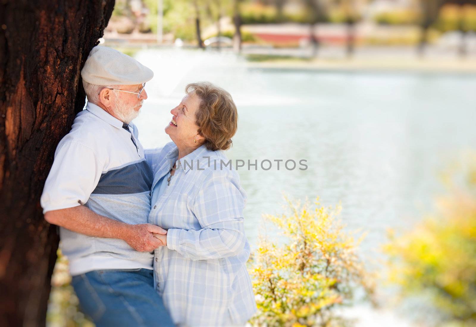 Happy Senior Couple Enjoying Each Other in The Park.