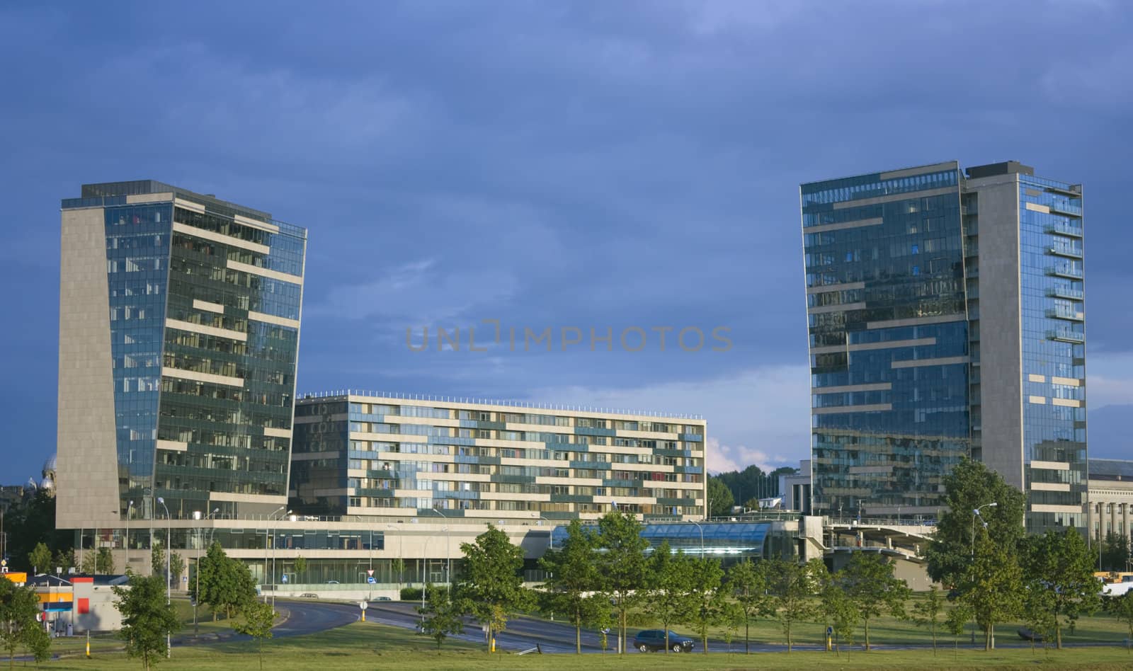 view of the city of Vilnius - residential complex Vilnius Gates, Lithuania