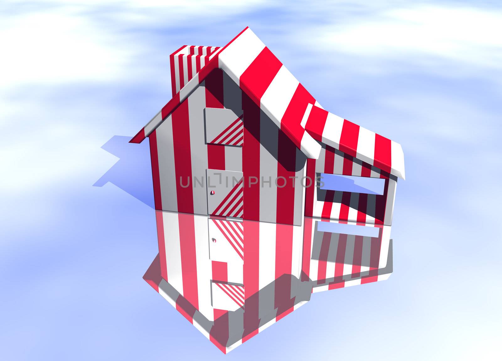 Carnival Style Striped House  by bobbigmac