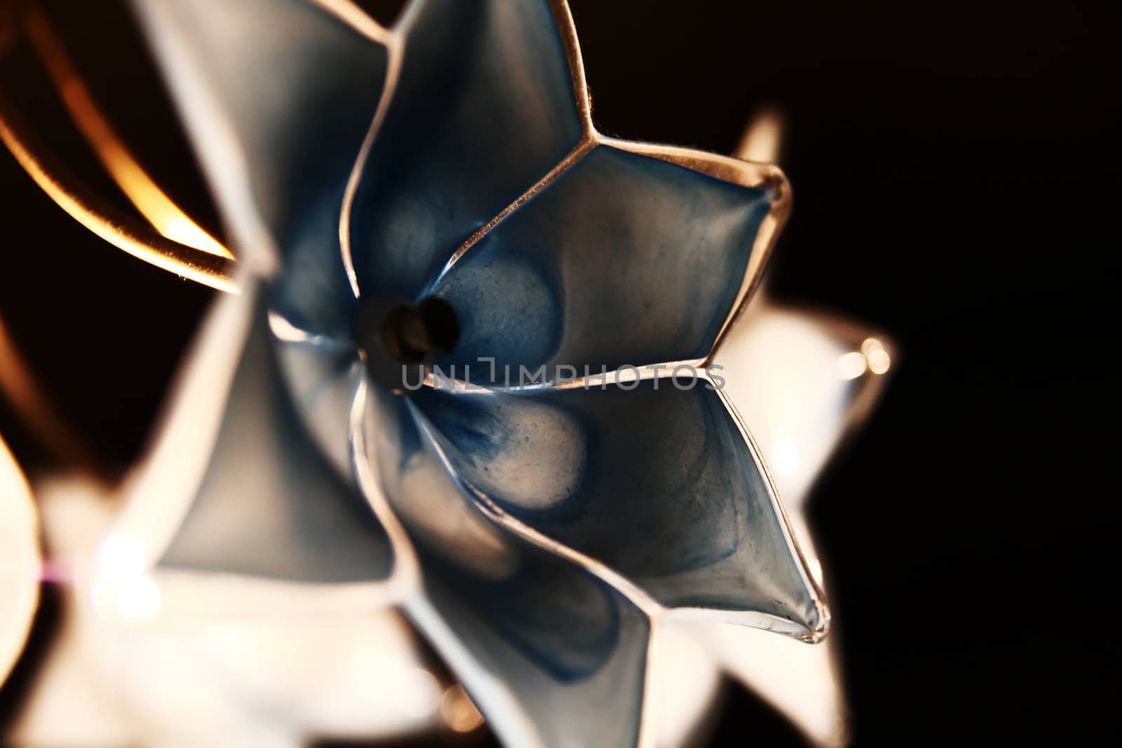 Glass flowers containing interesting patterns