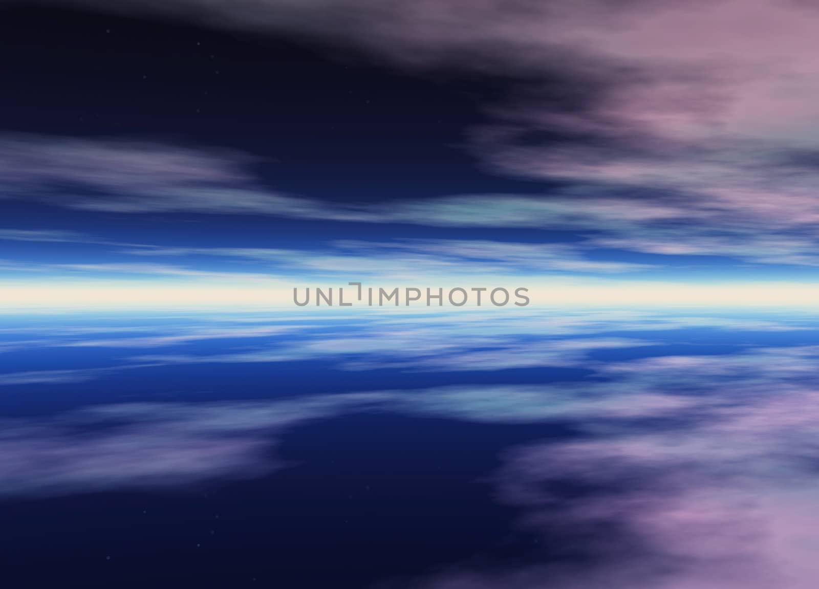 3d Rendered Night Distant Skyscape by bobbigmac