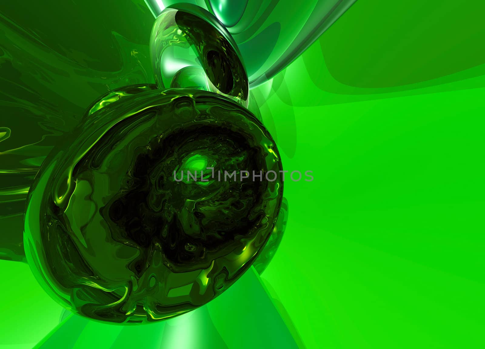 Strange Reflective Abstract Object floating background by bobbigmac