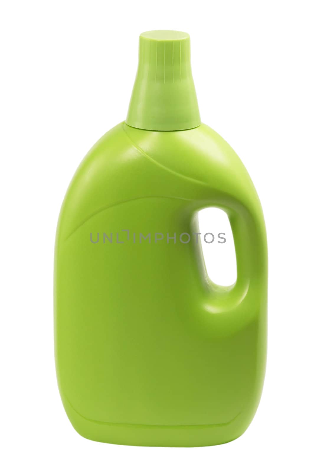 coulored plastic bottle isolated on white background