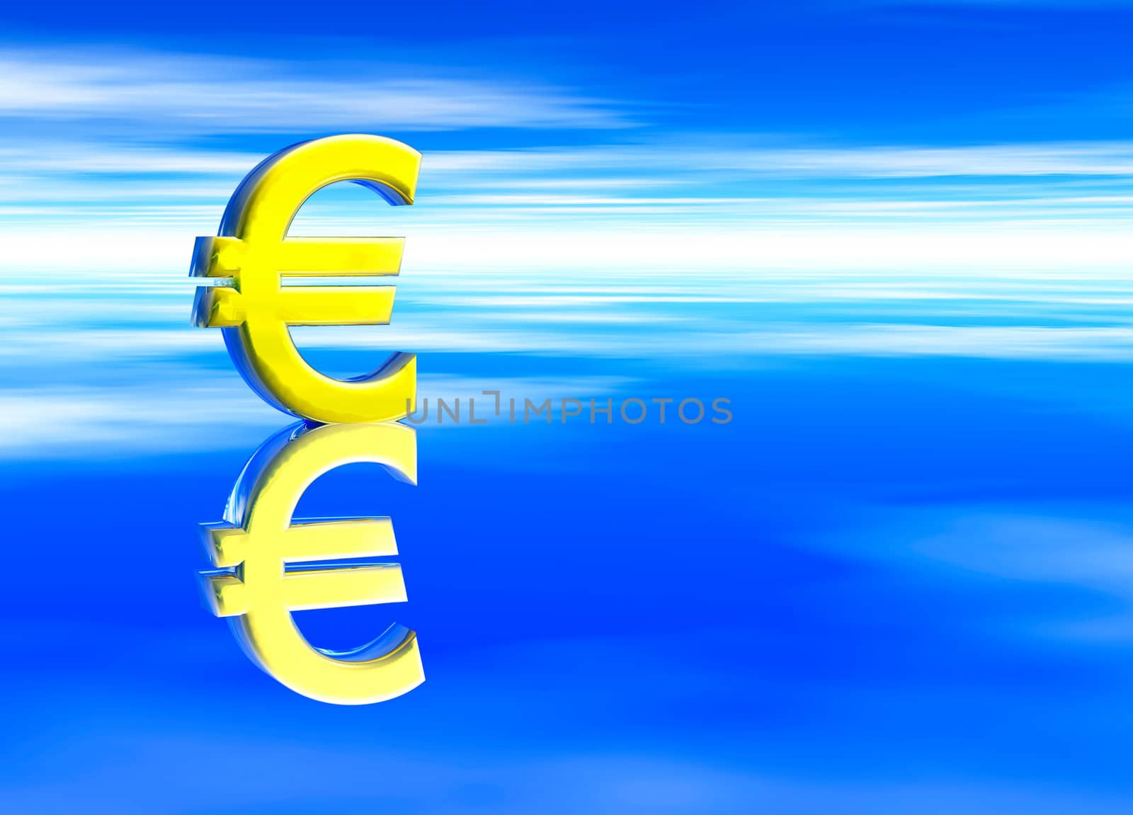 Gold EU Euro Currency Symbol by bobbigmac