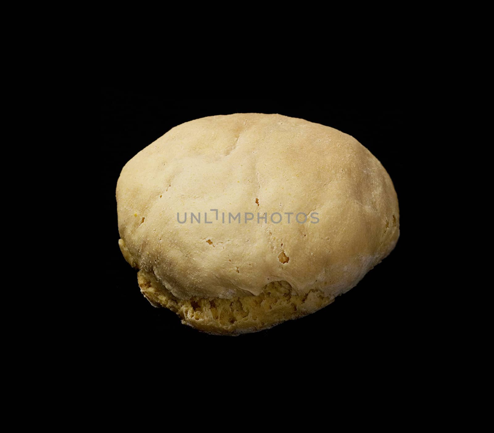 homemade fresh bread  loaf on black background
