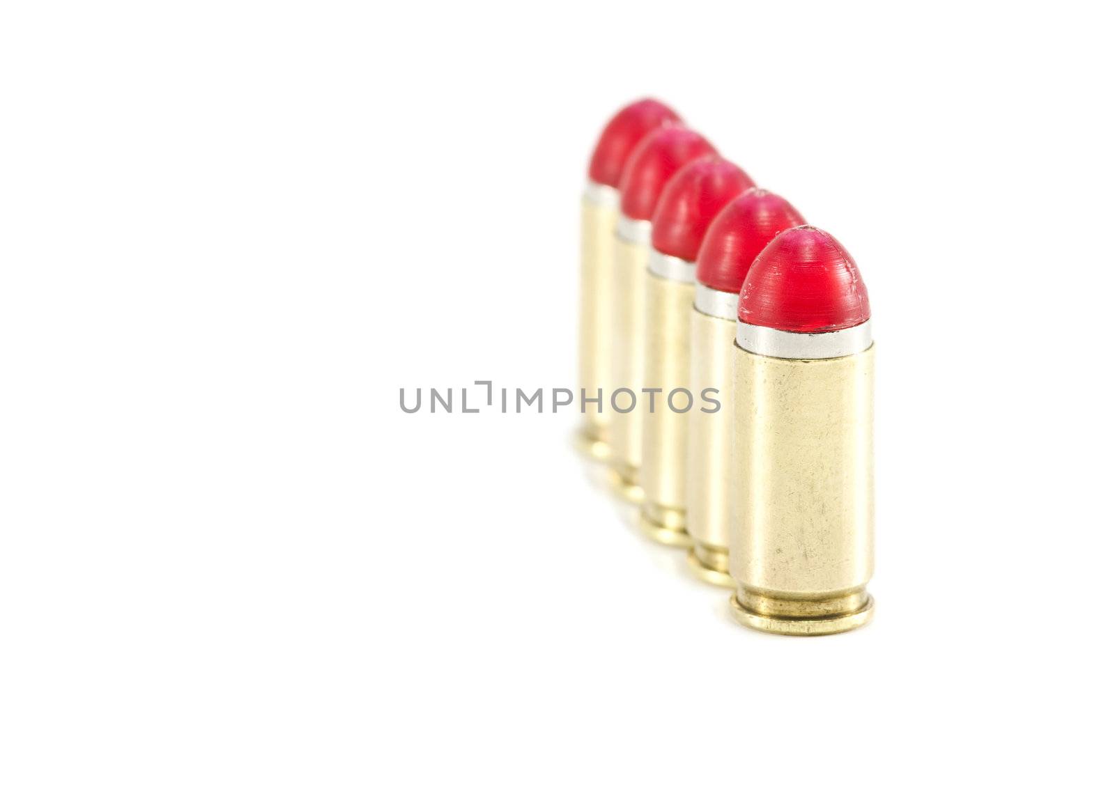 9mm Shock rounds / bullets lined up in a row by ChrisAlleaume