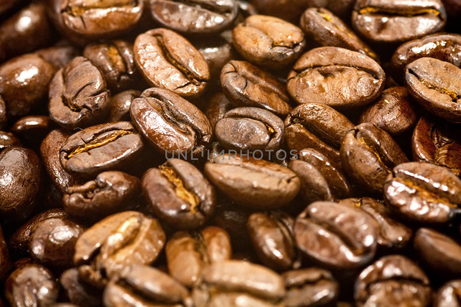 Dark Roasted Coffee Beans by ChrisAlleaume