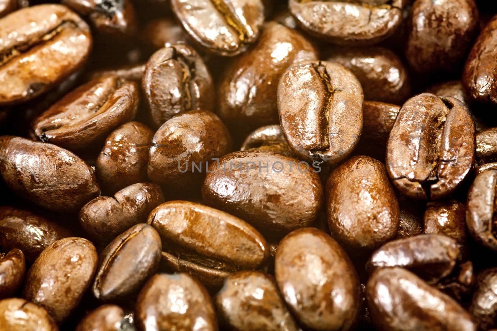 Dark Roasted Coffee Beans by ChrisAlleaume