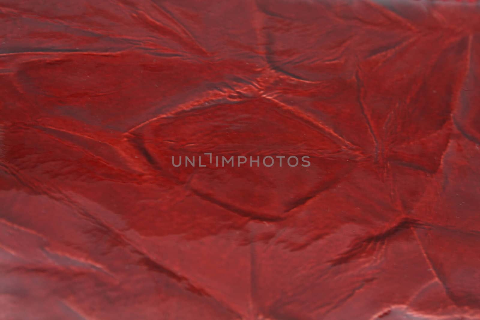 Close up of the texture of red leather