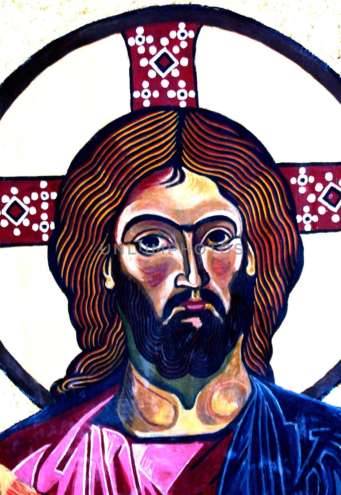 fresco of jesus christ by nehru